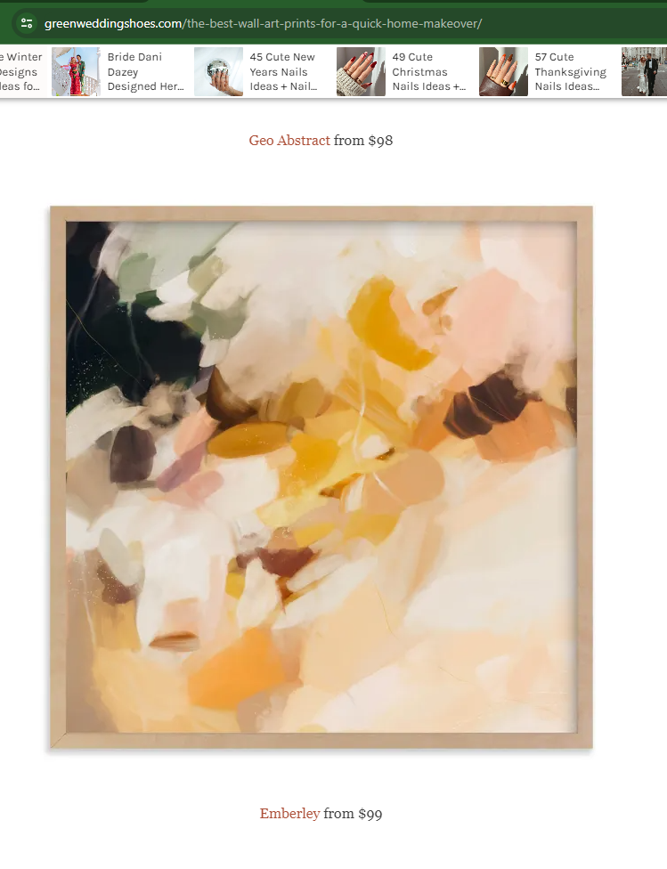 Emberly Art Print in Green Wedding Shoes