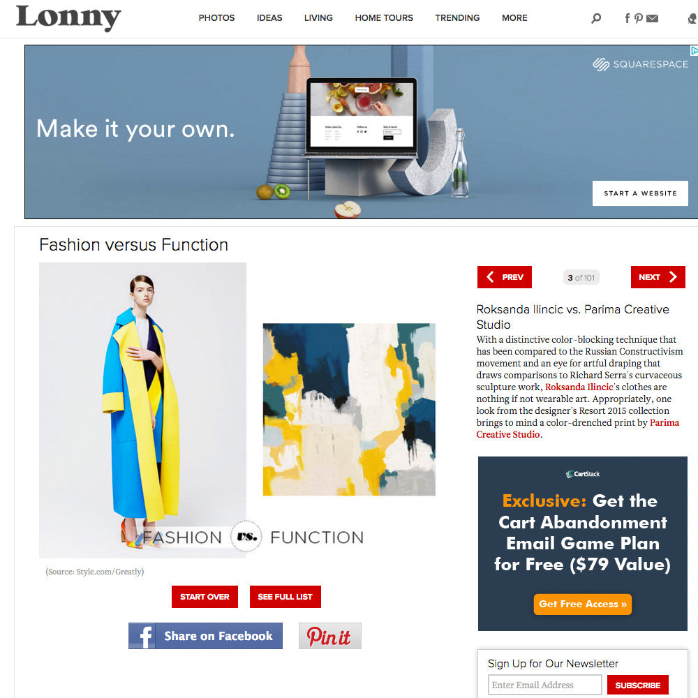 Sabrina Art Print in Lonny Magazine