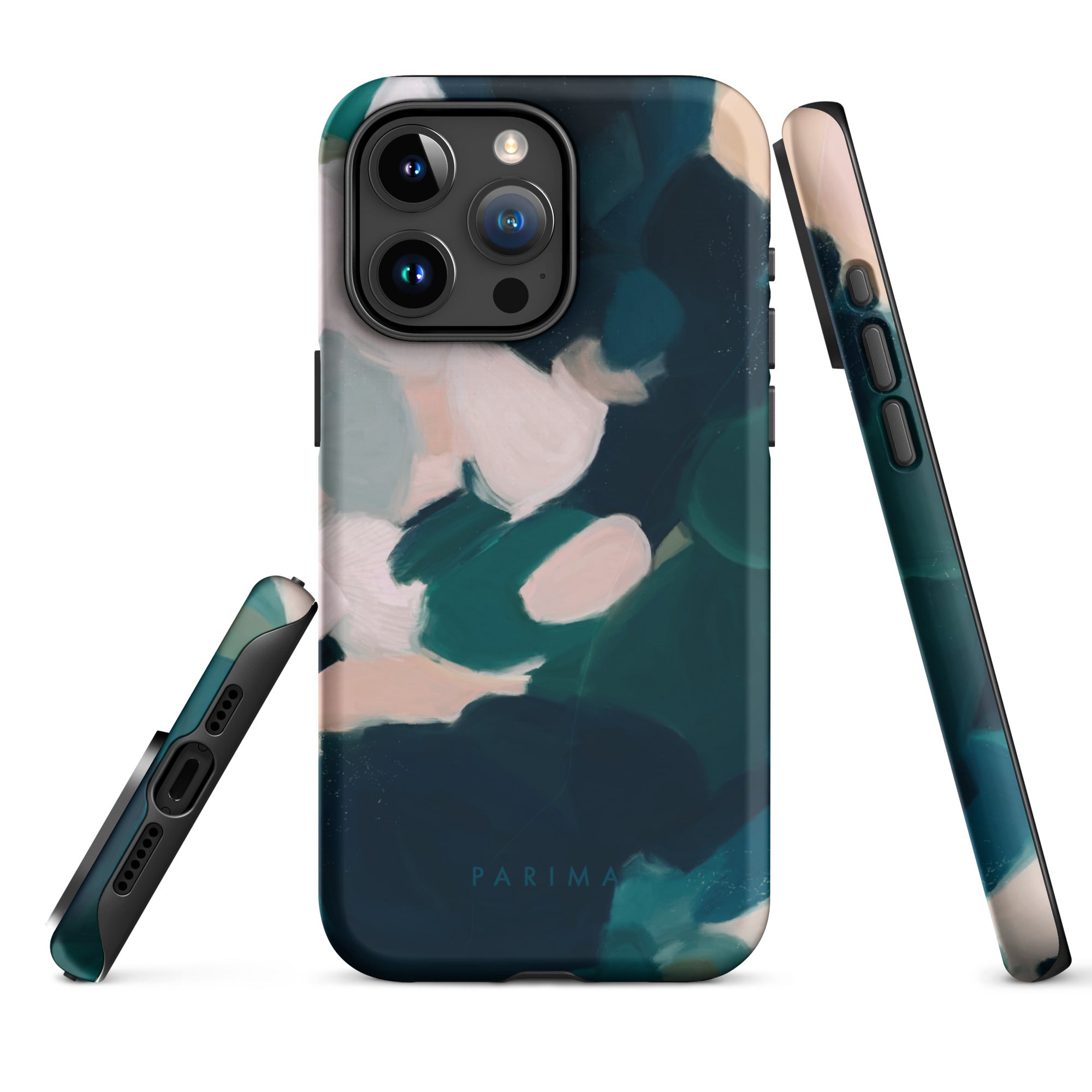 Aerwyn, green and pink abstract art - iPhone 15 Pro Max tough case by Parima Studio