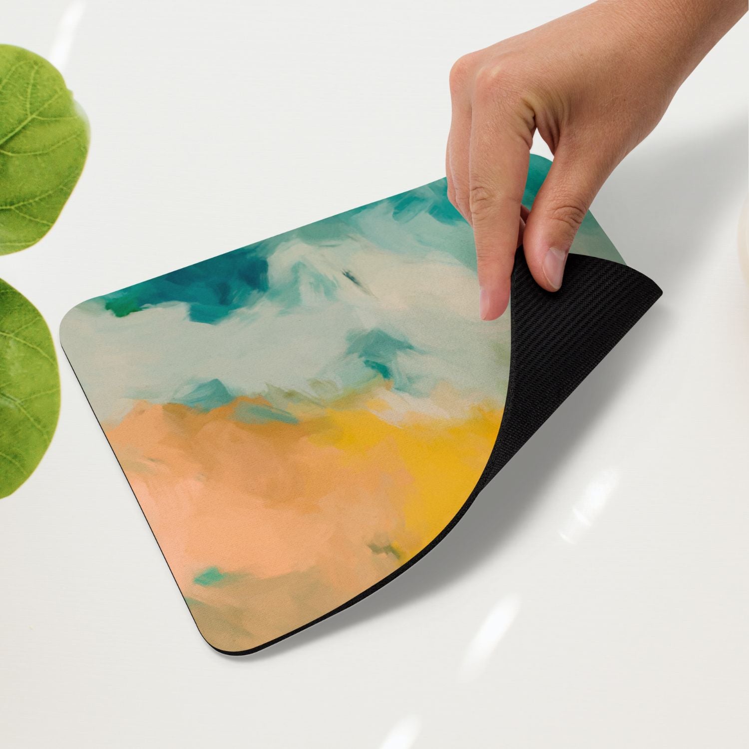 Beach Day, colorful mouse pad for styling your office desk. Featuring artwork by Parima Studio. Home office styling accessories, cubicle styling accessories.