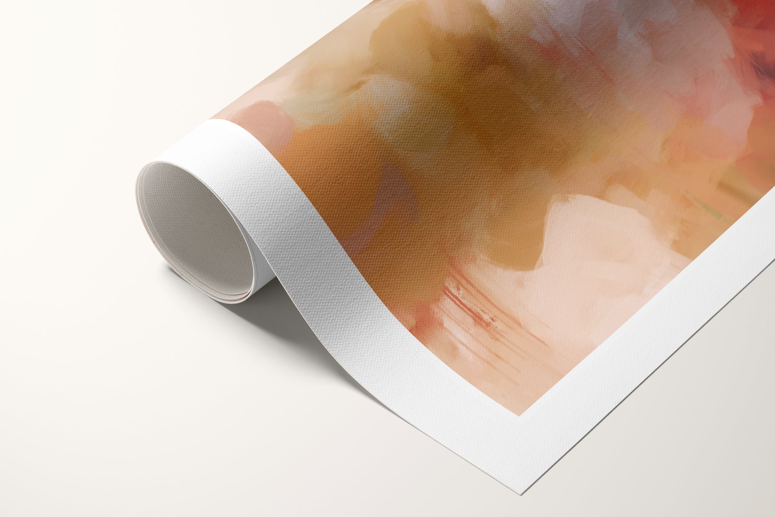 Begonia, pink and gold colorful abstract canvas wall art print by Parima Studio