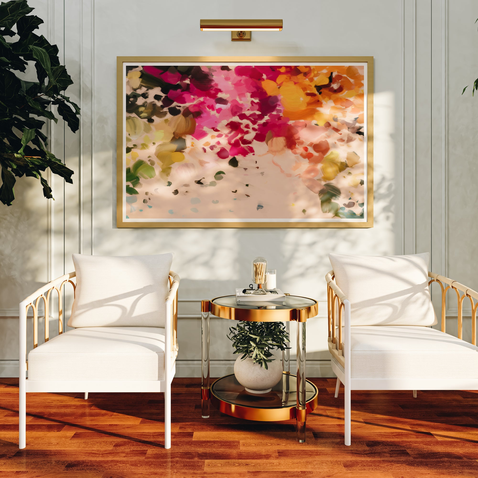 Bougainvillea, horizontal art print on paper