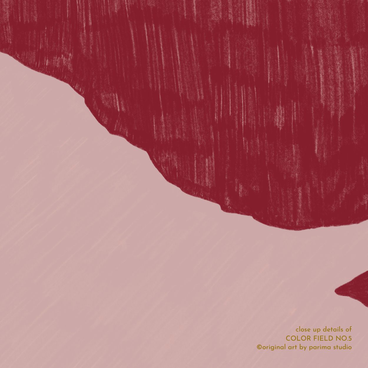 Close up of Color Field No.5, red and pink colorful abstract wall art print by Parima Studio