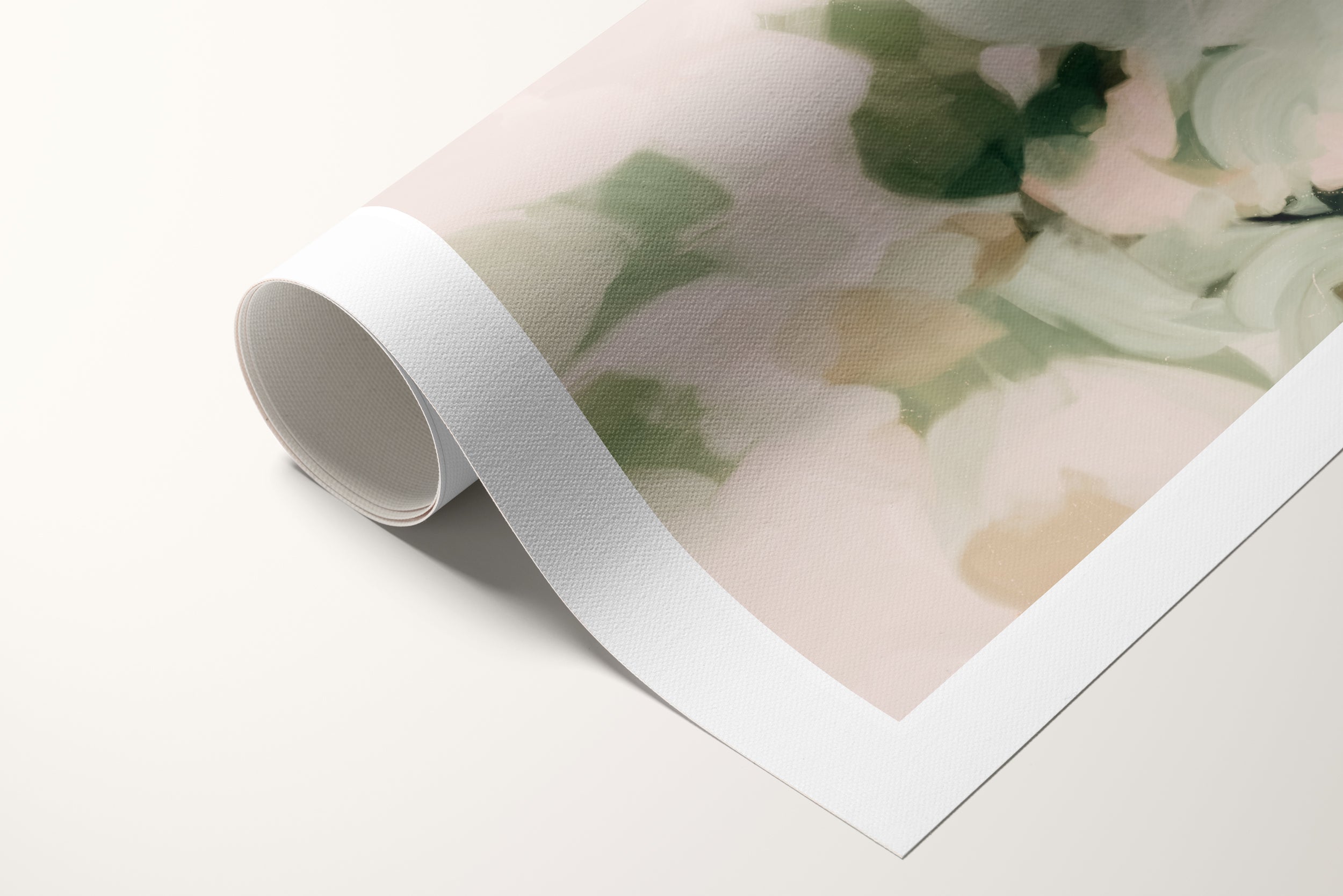 Dionne, green and brown colorful abstract canvas wall art print by Parima Studio