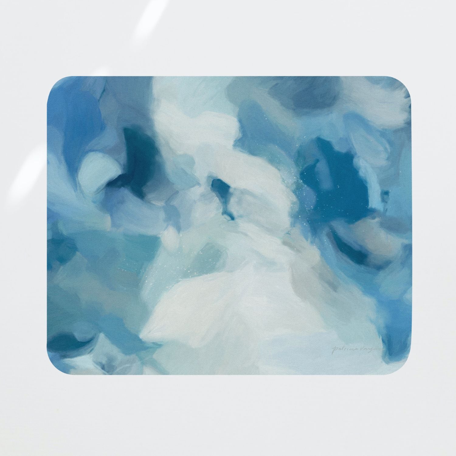 Liviana, colorful mouse pad for styling your office desk. Featuring artwork by Parima Studio. Home office styling accessories, cubicle styling accessories.