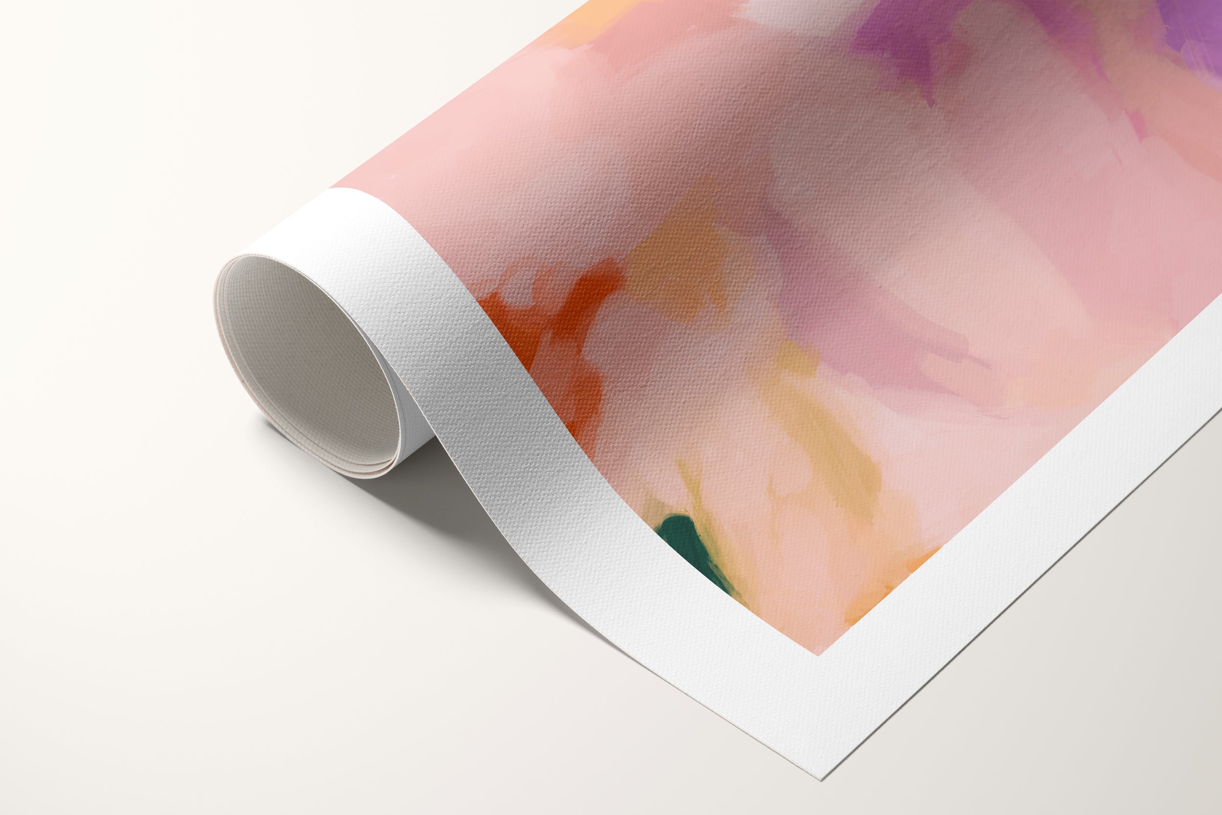 Maureen, pink and purple colorful abstract canvas wall art print by Parima Studio