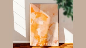 Video of Sweet Orange, orange and pink colorful abstract wall art print by Parima Studio