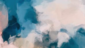 Video of Coastal, blue and pink colorful abstract wall art print by Parima Studio