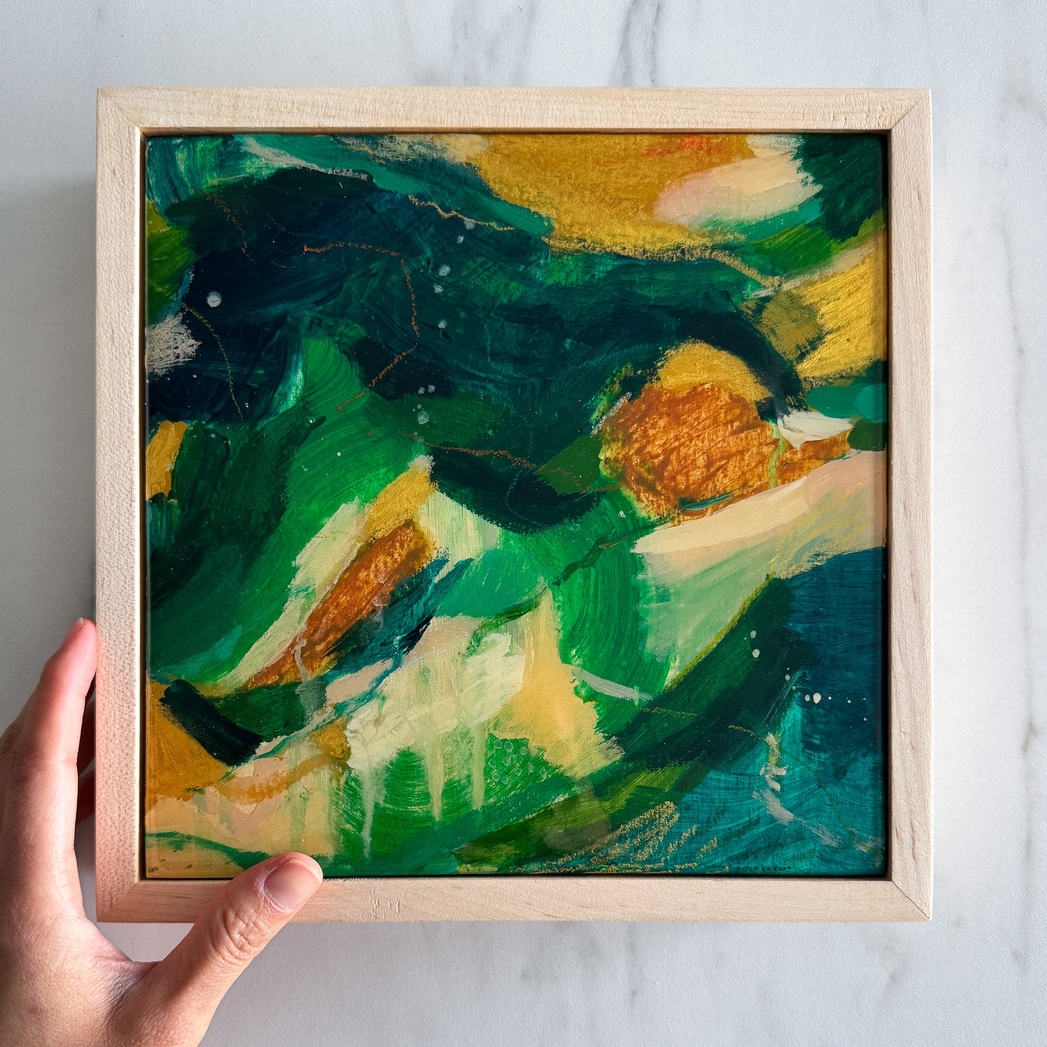 Rolling Hills, framed 9x9