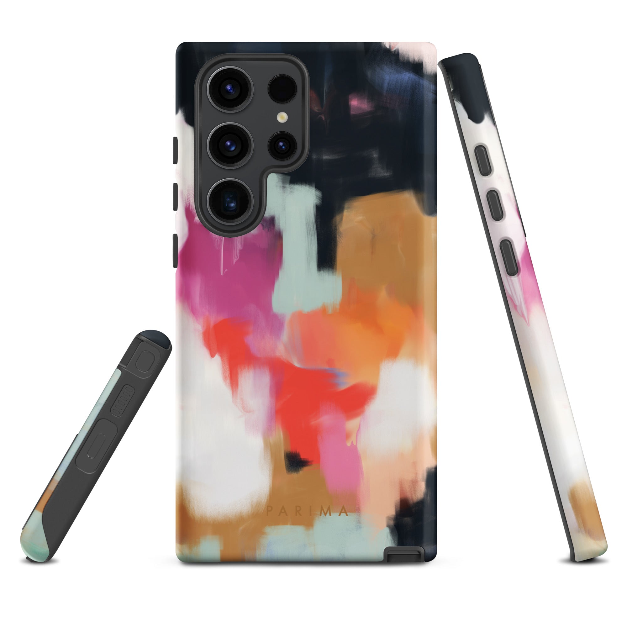 Ruthie, blue and pink abstract art on Samsung Galaxy S23 Ultra tough case by Parima Studio