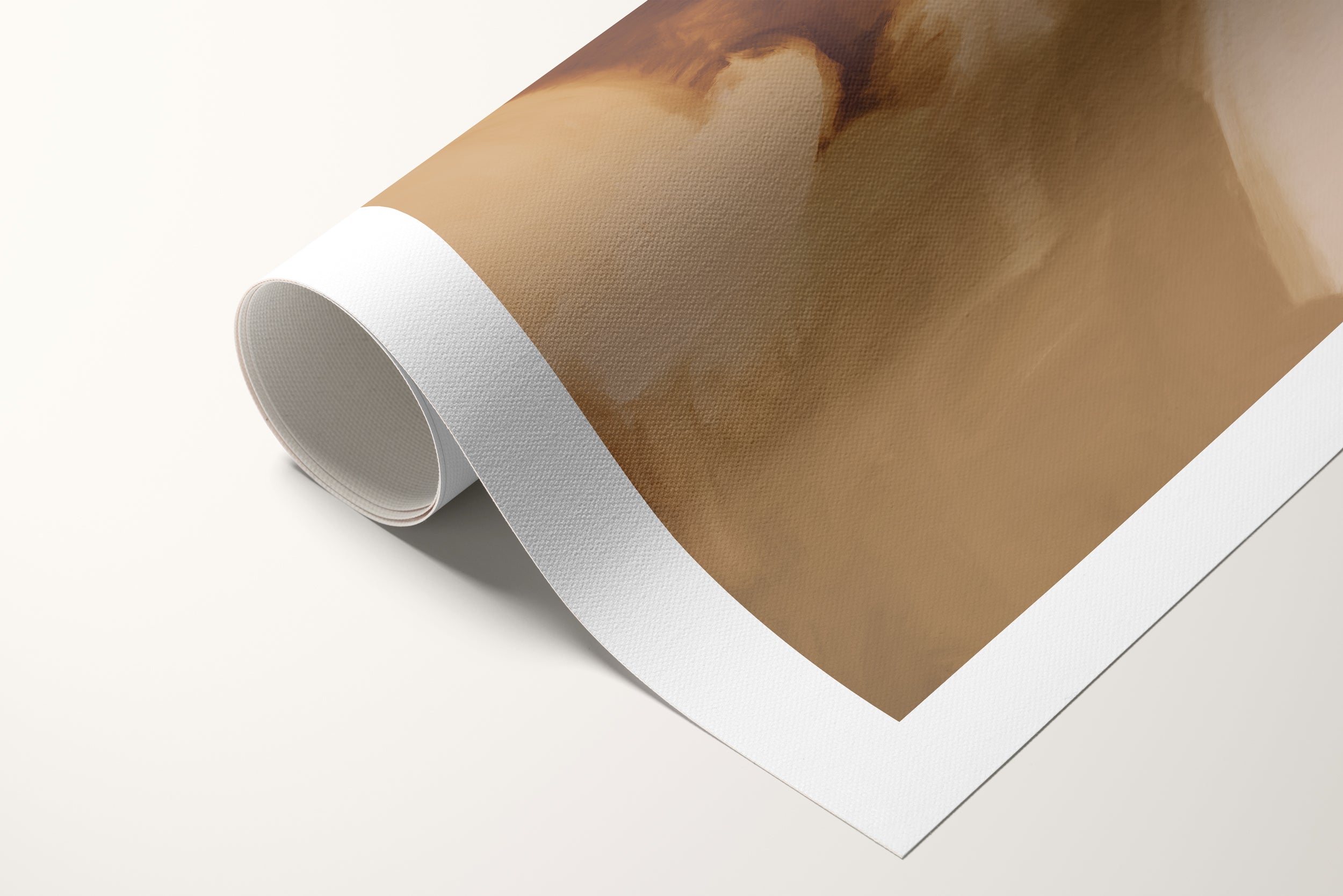 Soft Clay, brown neutral colorful abstract canvas wall art print by Parima Studio