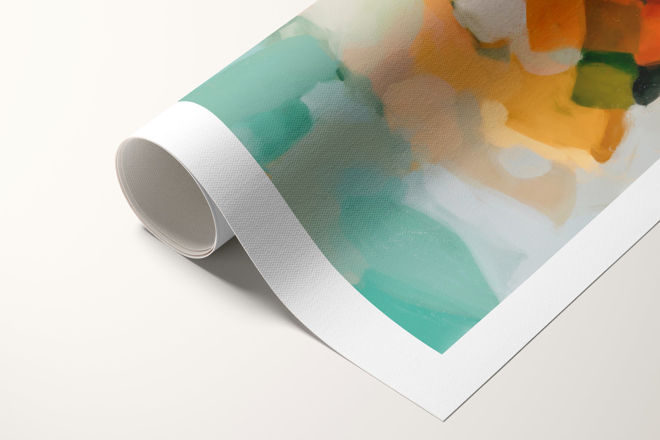 Summer of Peonies, bright multicolor colorful abstract canvas wall art print by Parima Studio