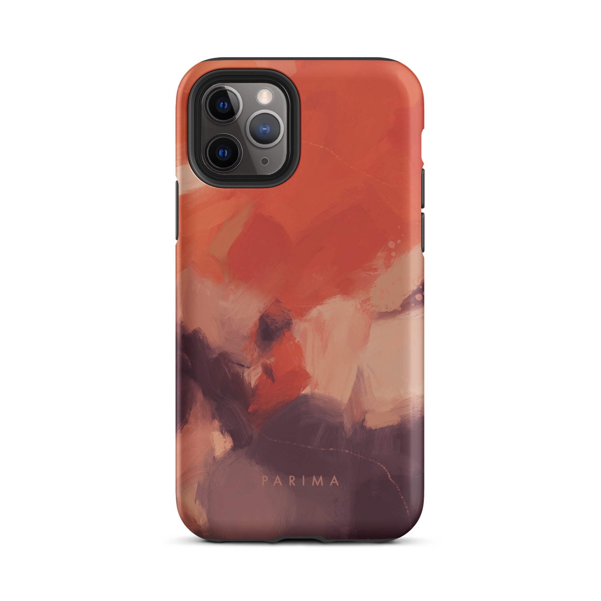 Autumn, orange and purple abstract art - iPhone 11 Pro tough case by Parima Studio