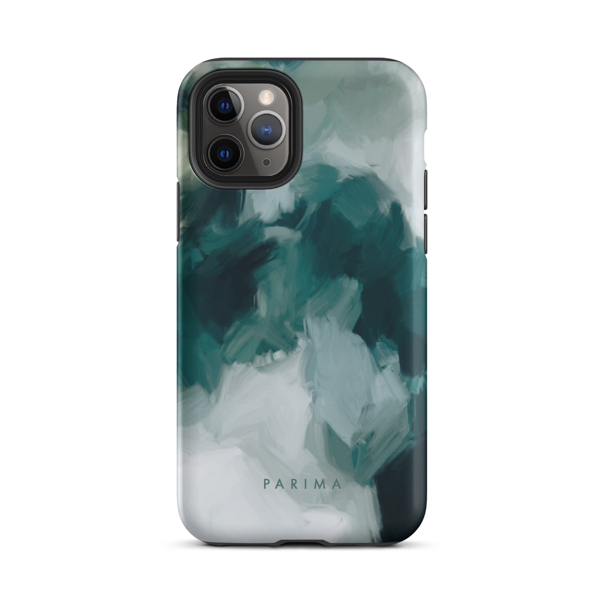 Echo, emerald green abstract art - iPhone 11 Pro tough case by Parima Studio