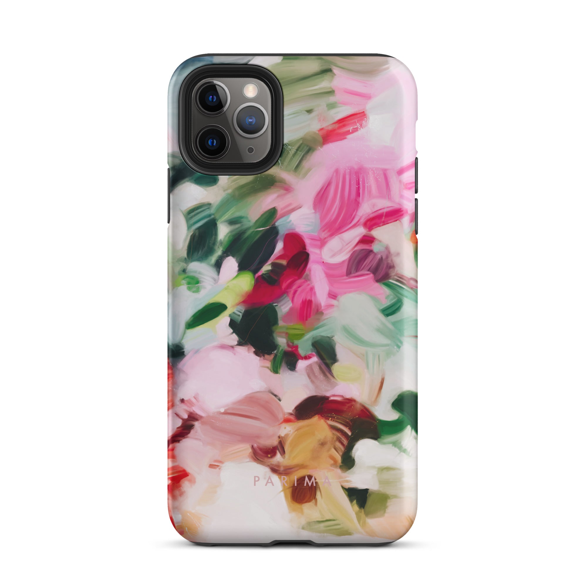 Bloom, pink and green abstract art - iPhone 11 Pro Max tough case by Parima Studio
