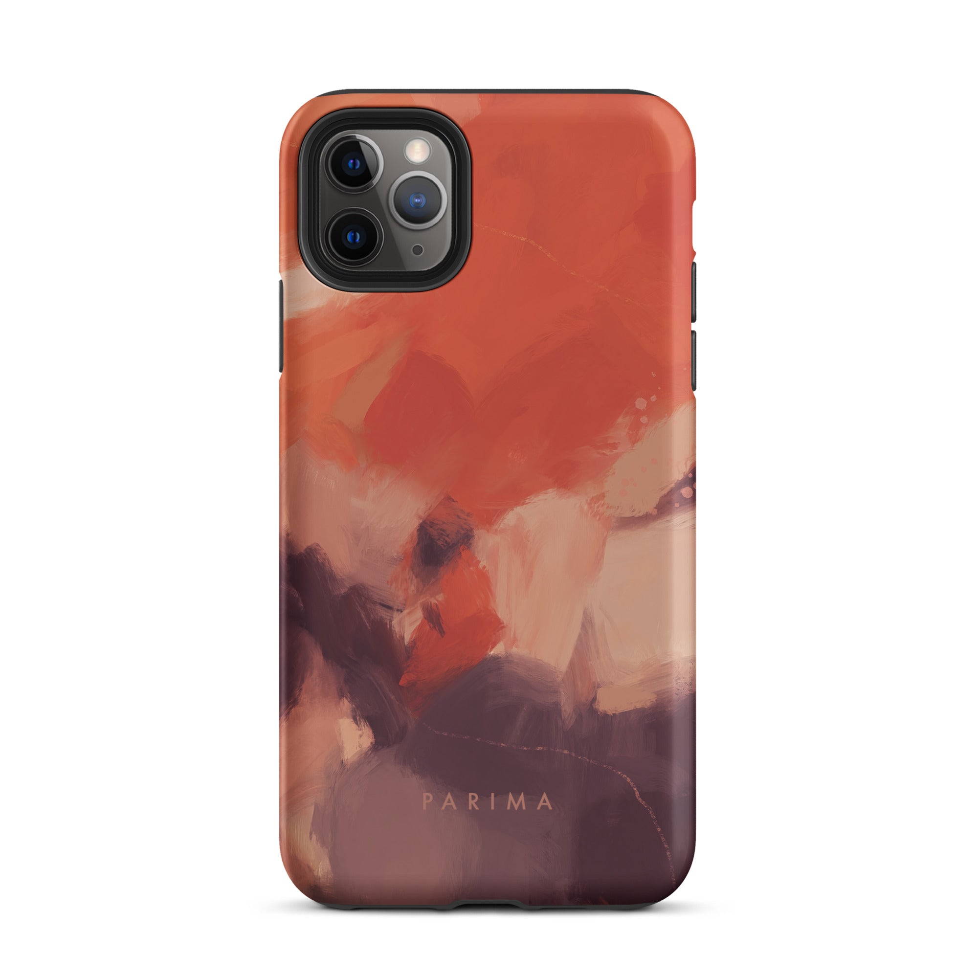 Autumn, orange and purple abstract art - iPhone 11 Pro Max tough case by Parima Studio