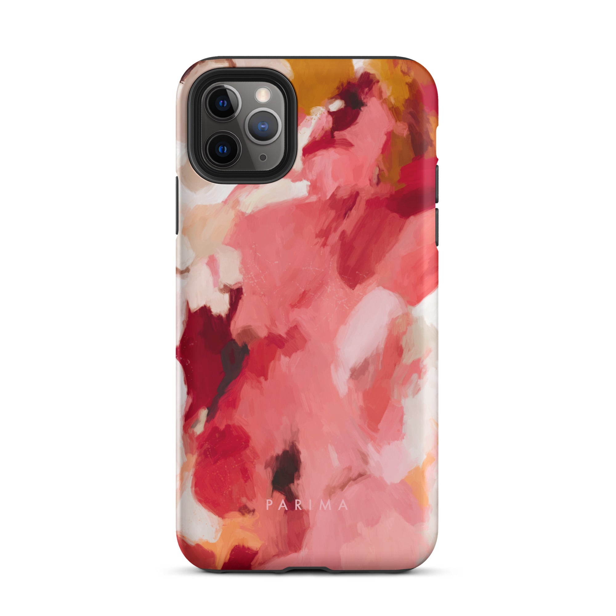 Apple, red and pink abstract art - iPhone 11 Pro Max tough case by Parima Studio