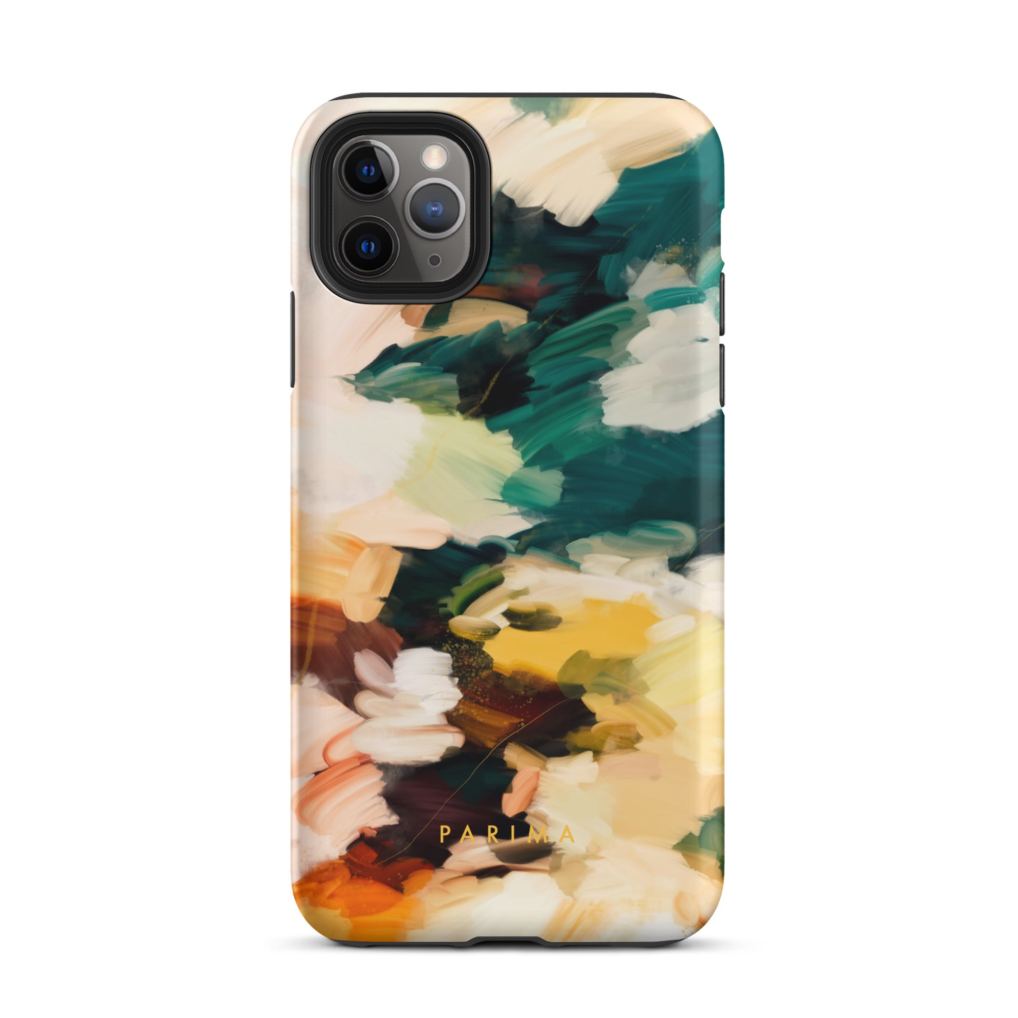 Cinque Terre, green and yellow abstract art - iPhone 11 Pro Max tough case by Parima Studio
