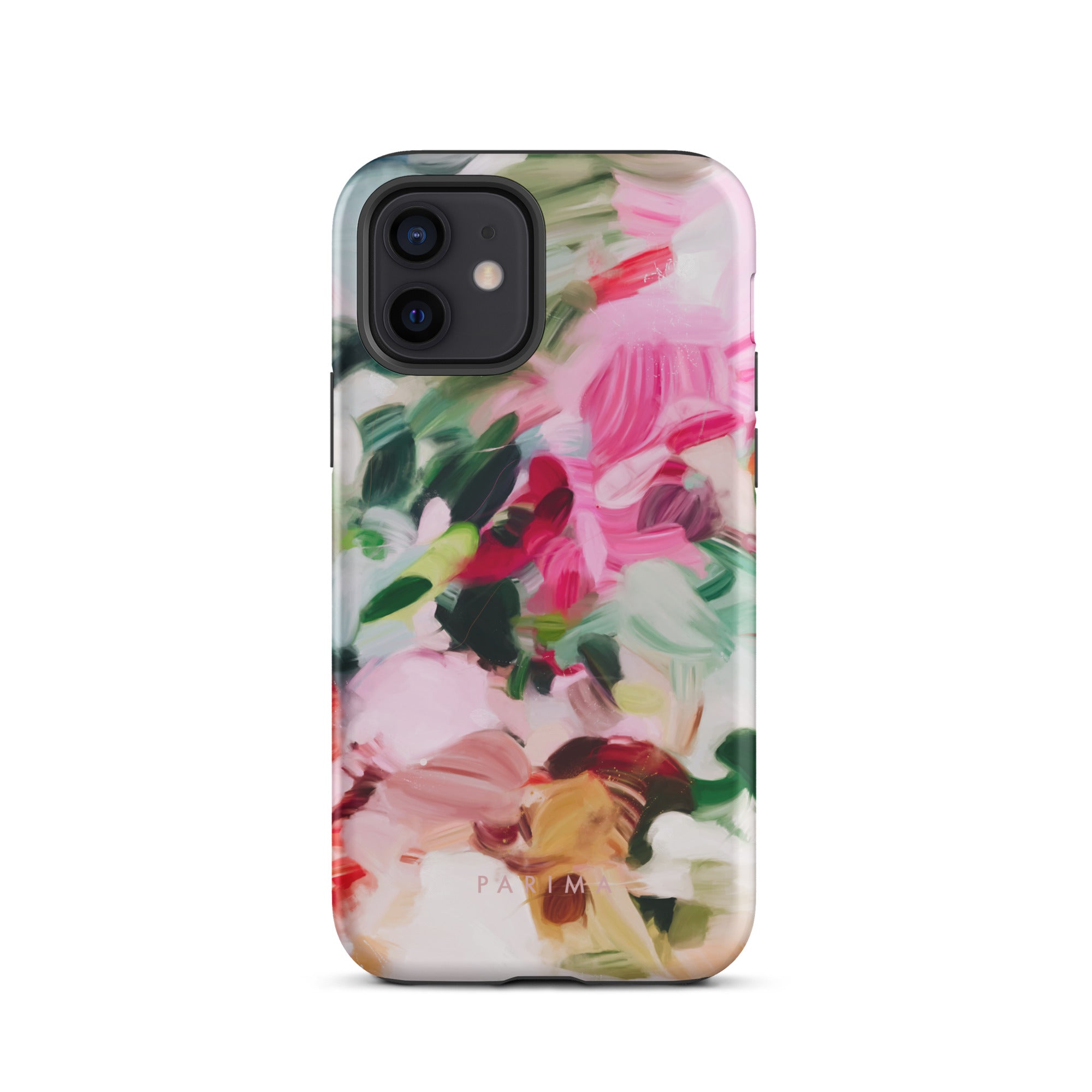 Bloom, pink and green abstract art - iPhone 12 tough case by Parima Studio