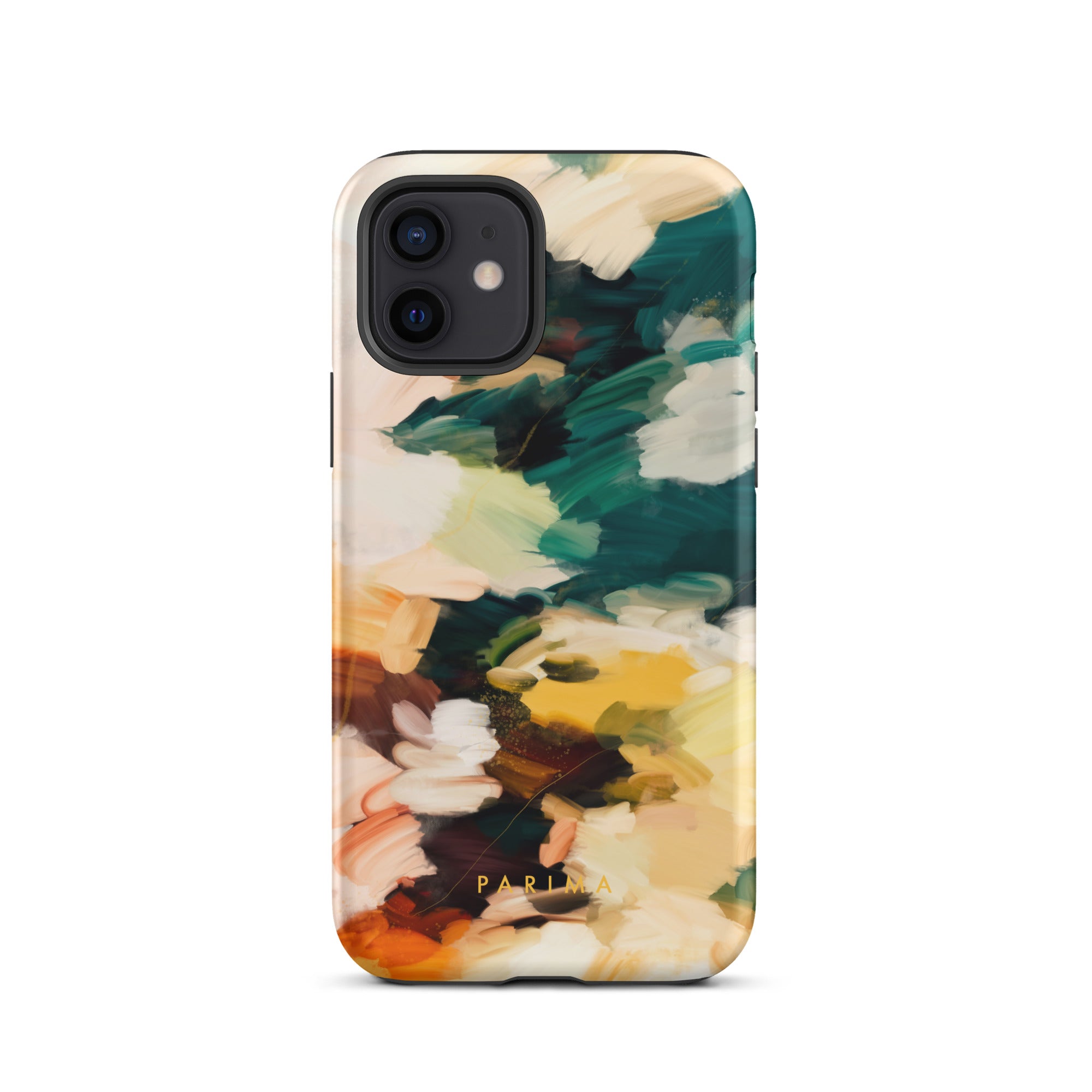 Cinque Terre, green and yellow abstract art - iPhone 12 tough case by Parima Studio