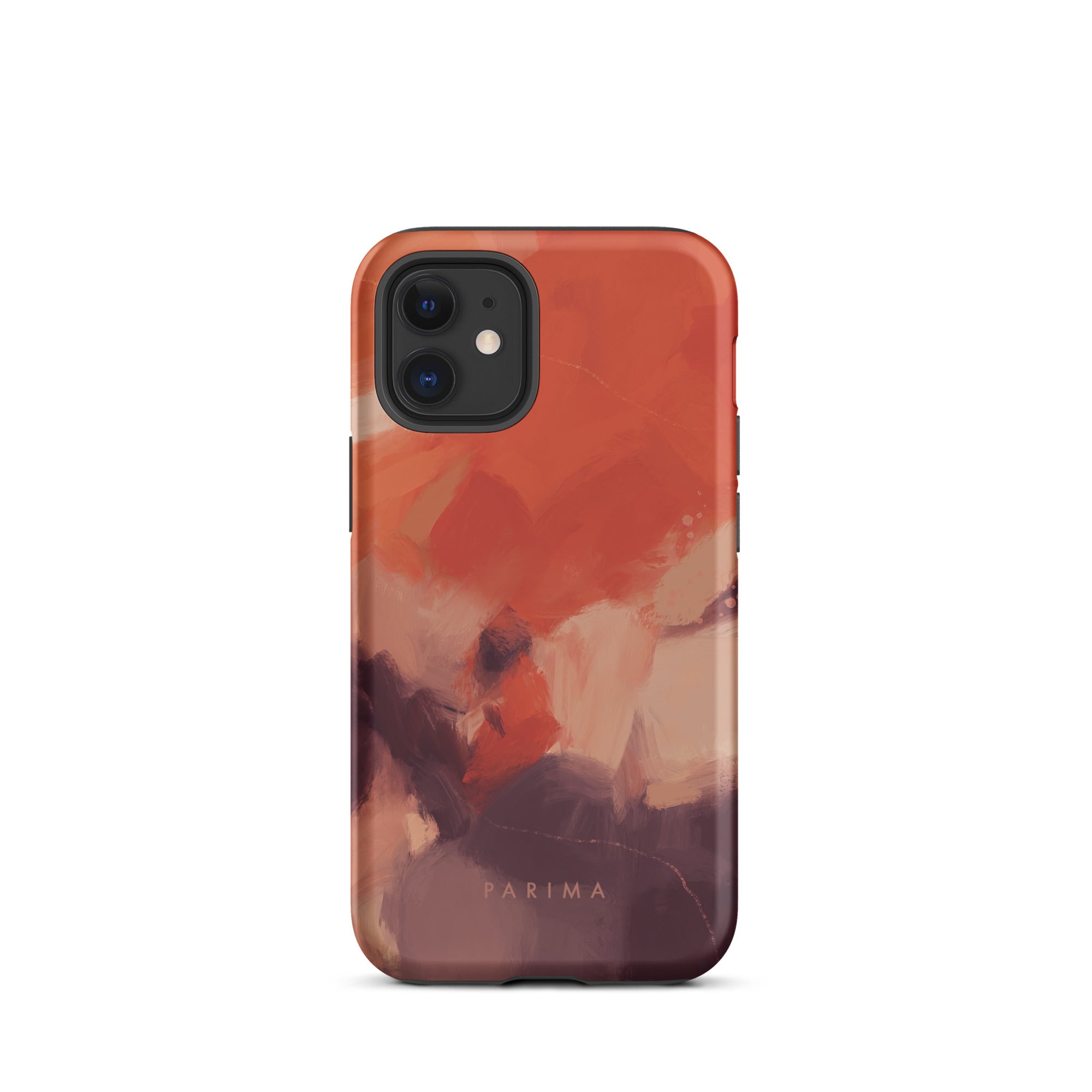 Autumn, orange and purple abstract art - iPhone 12 Mini tough case by Parima Studio