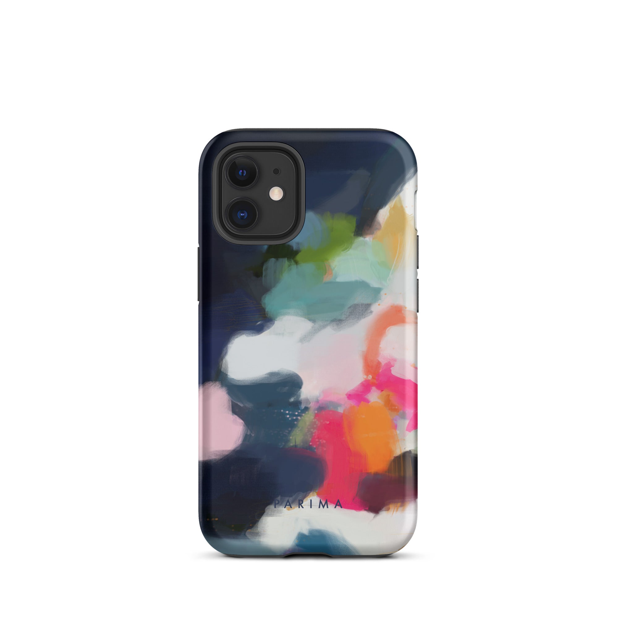 Eliza, pink and blue abstract art - iPhone 12 Mini tough case by Parima Studio