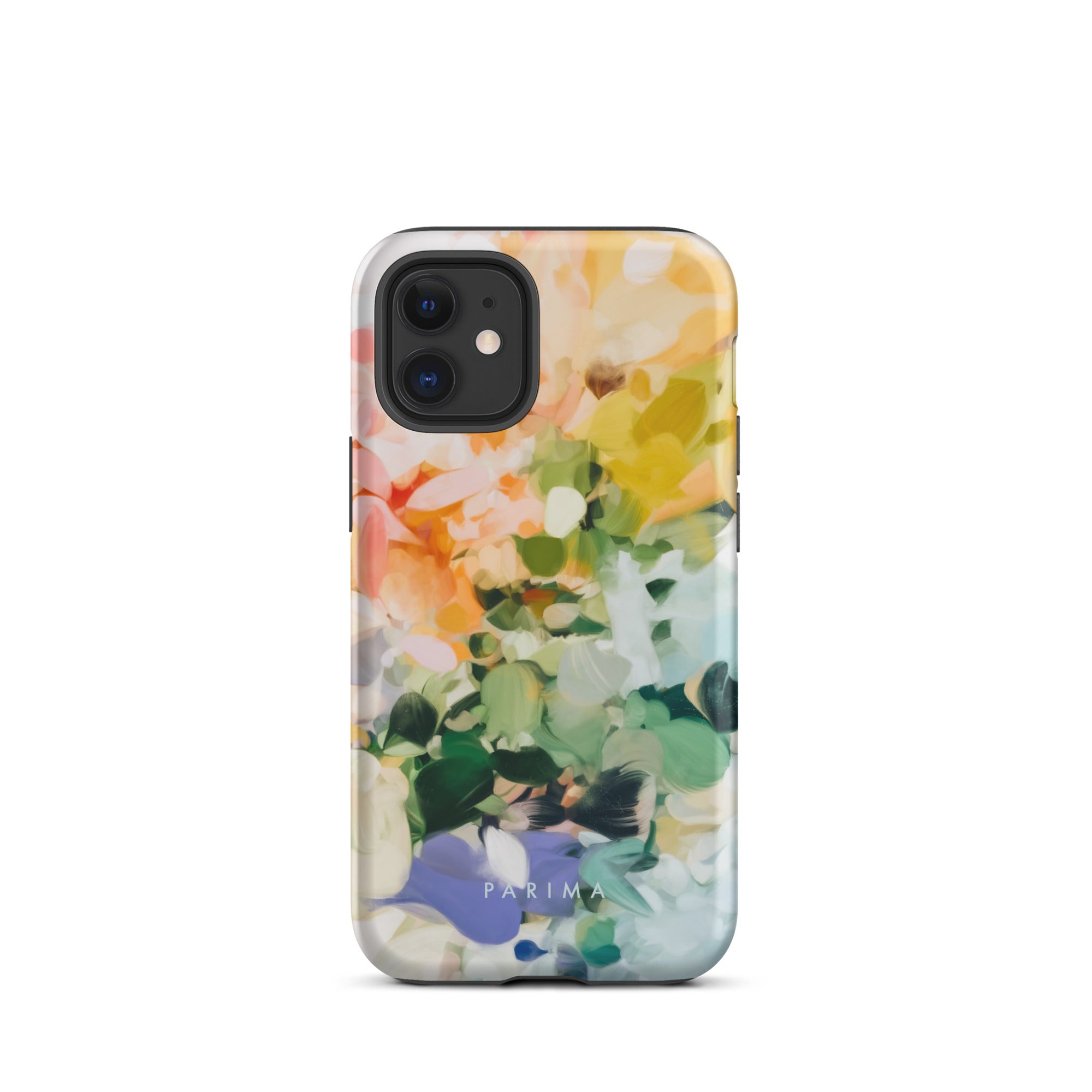 June, green and yellow abstract art - iPhone 12 Mini tough case by Parima Studio
