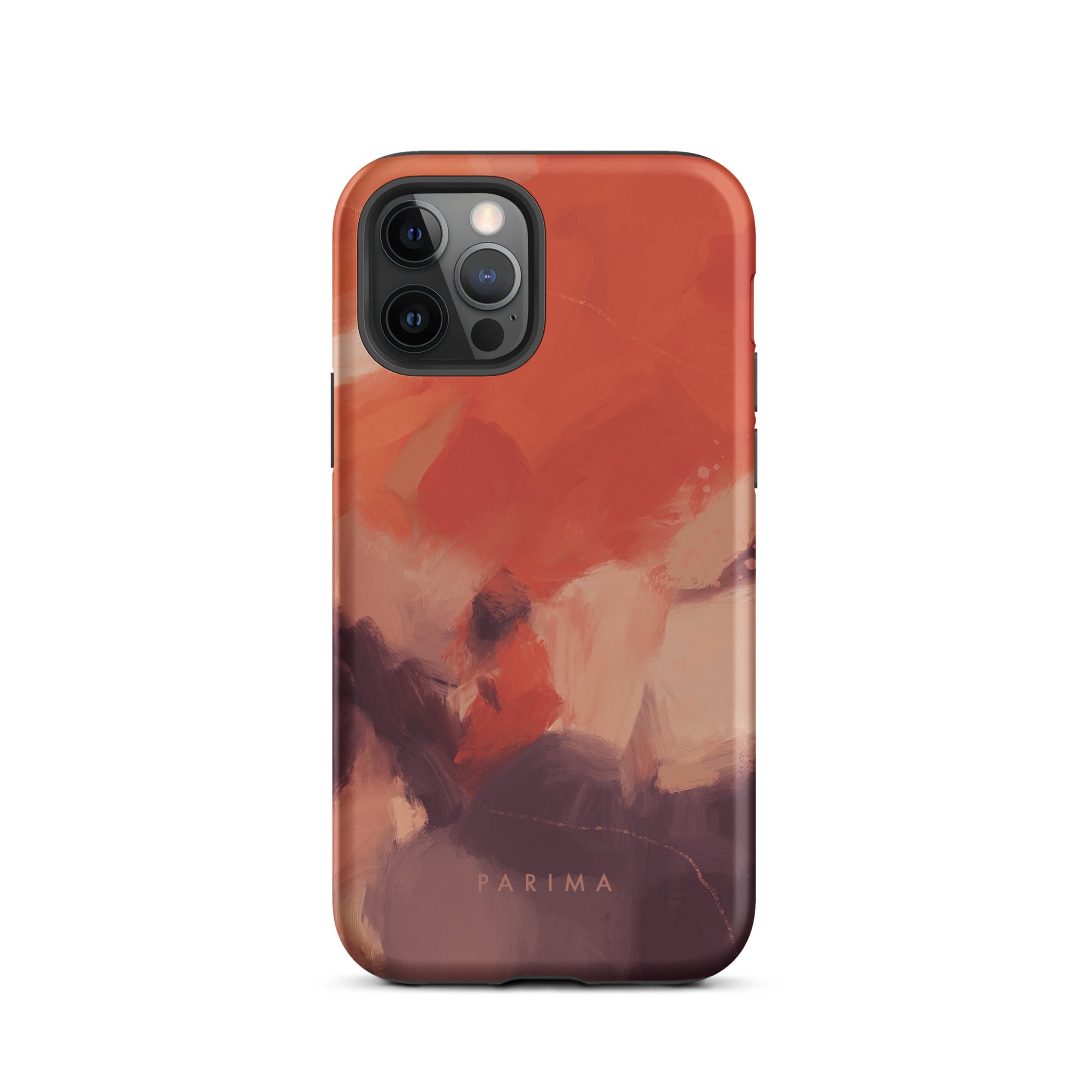 Autumn, orange and purple abstract art - iPhone 12 Pro tough case by Parima Studio