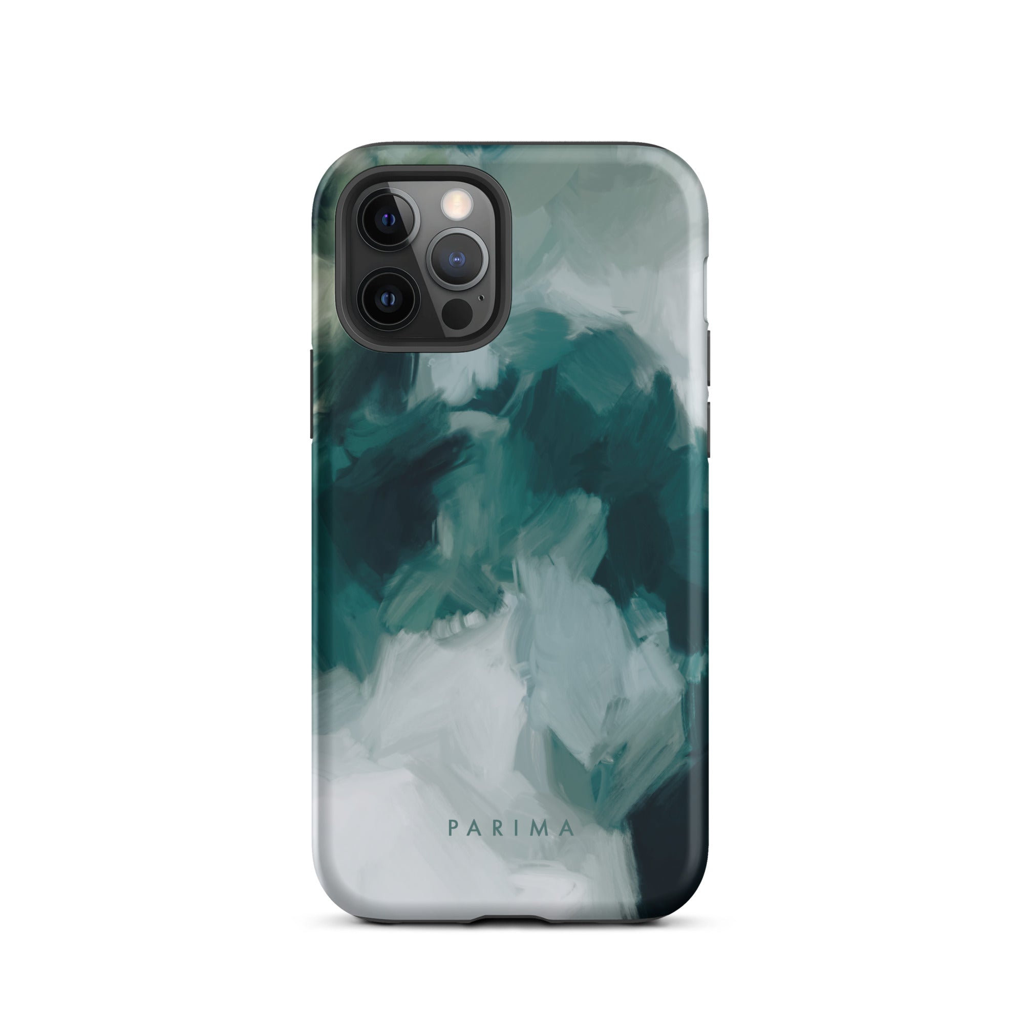 Echo, emerald green abstract art - iPhone 12 Pro tough case by Parima Studio