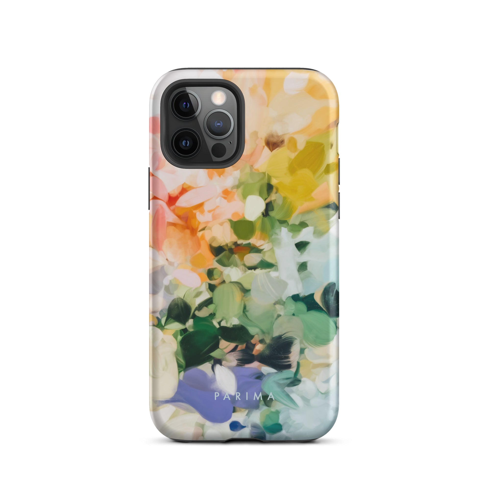 June, green and yellow abstract art - iPhone 12 Pro tough case by Parima Studio