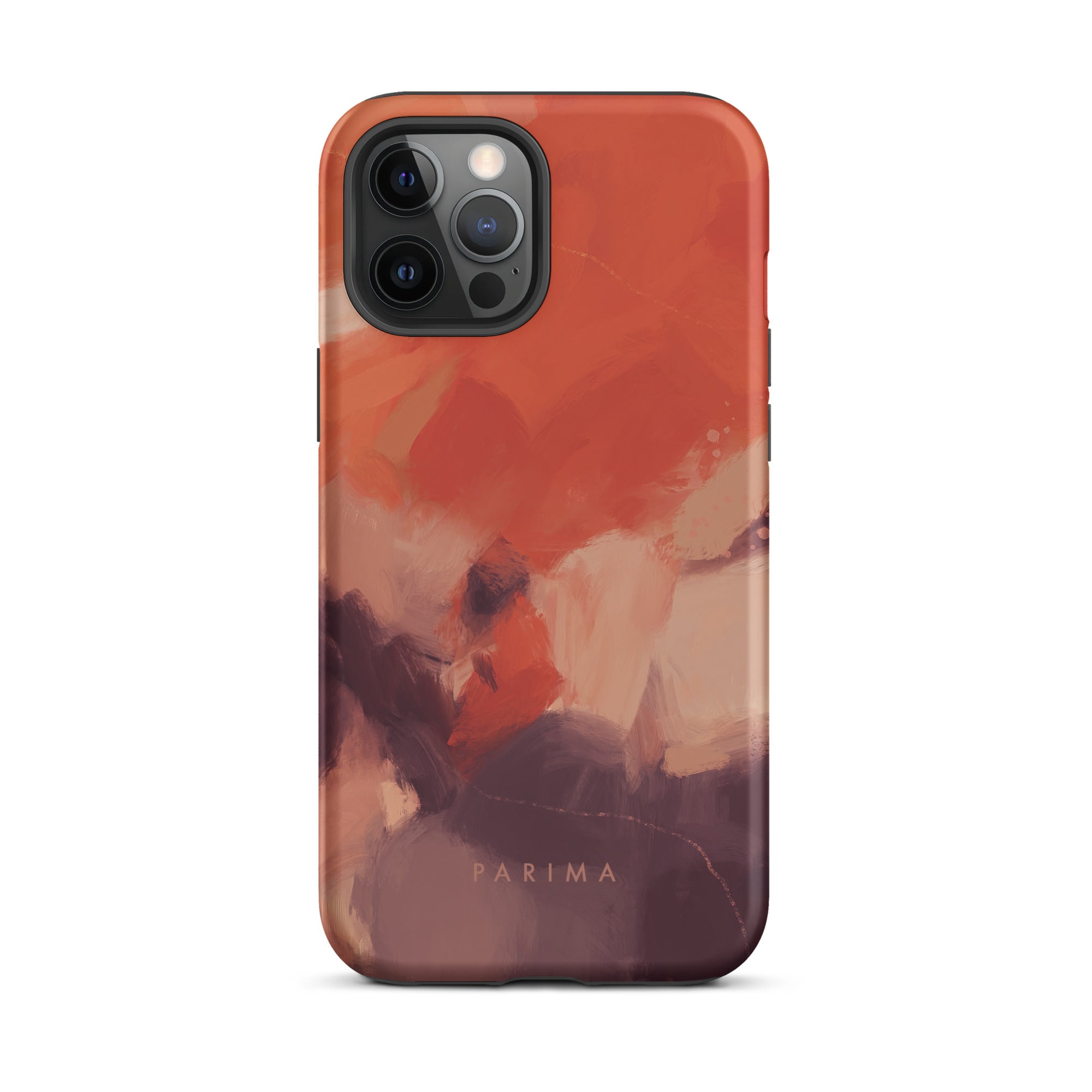 Autumn, orange and purple abstract art - iPhone 12 Pro Max tough case by Parima Studio
