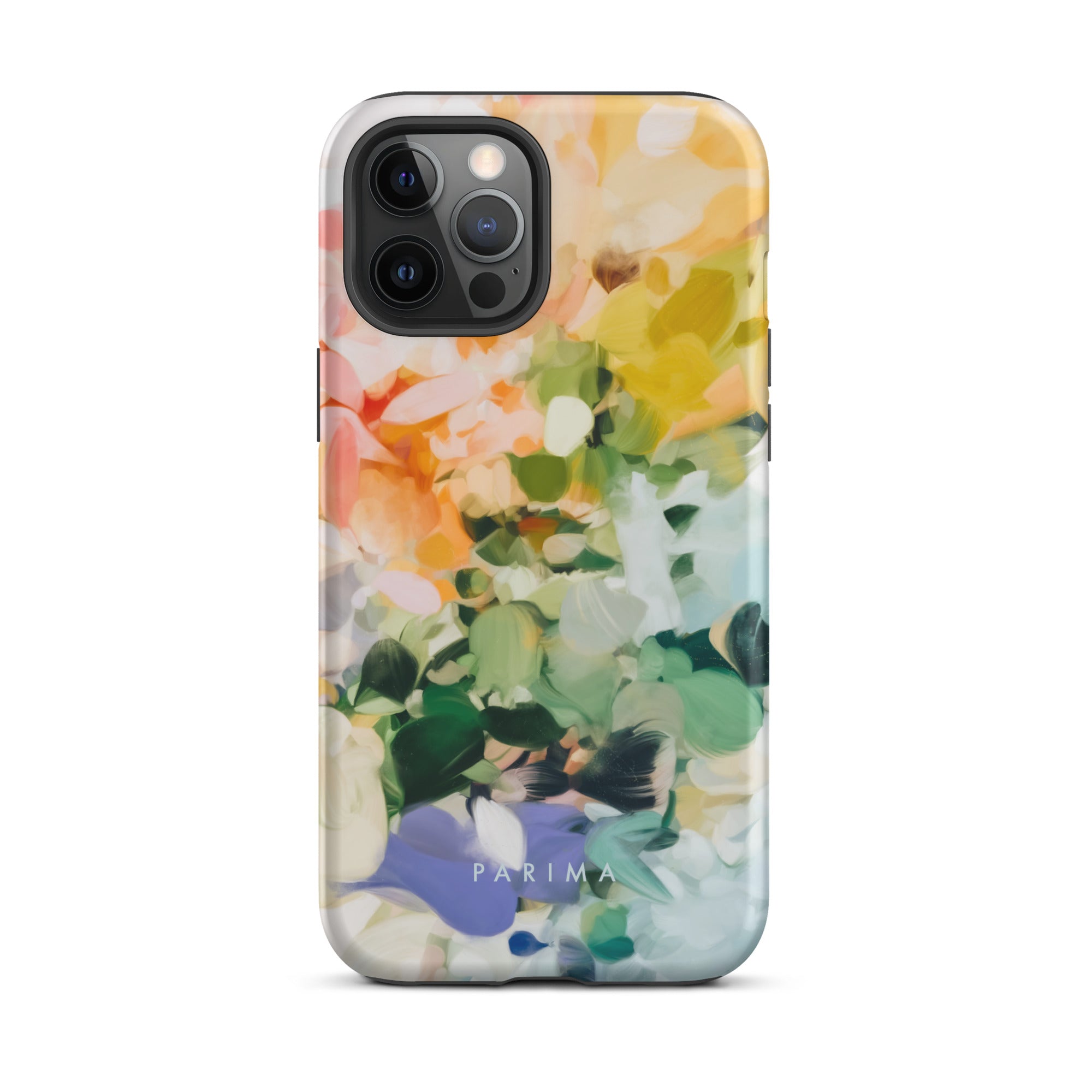 June, green and yellow abstract art - iPhone 12 Pro Max tough case by Parima Studio