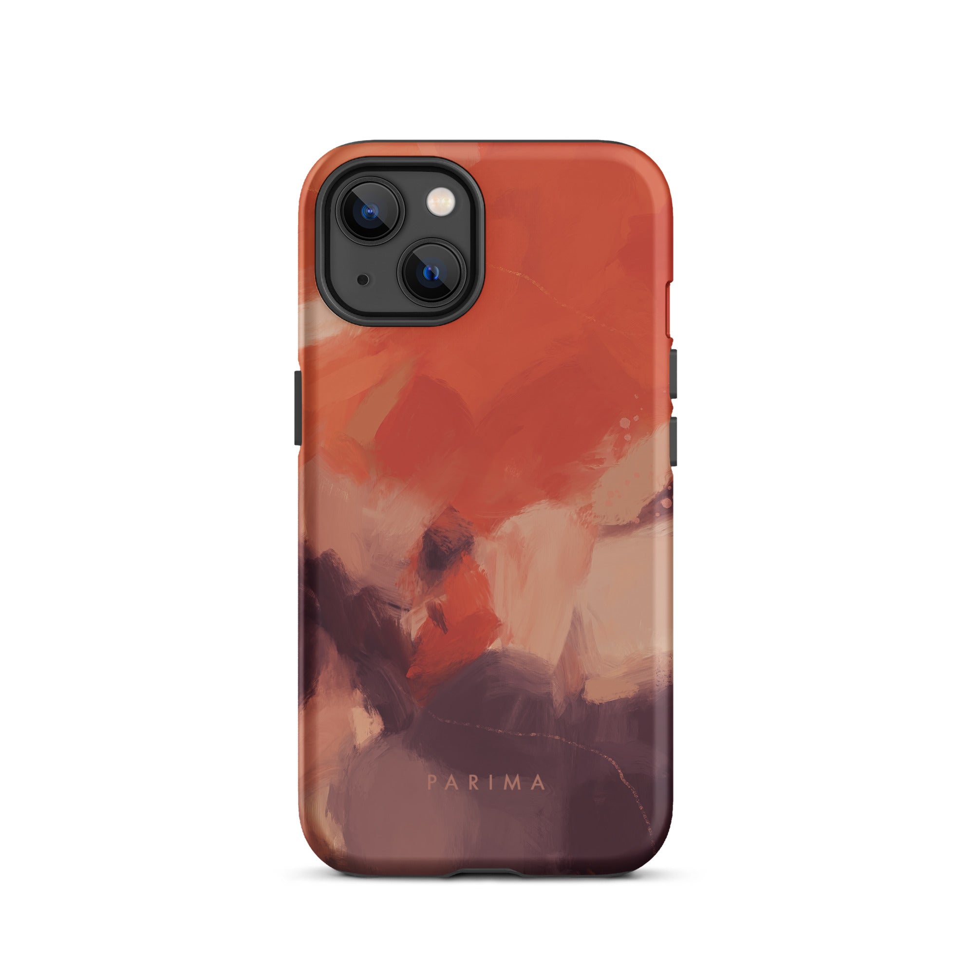 Autumn, orange and purple abstract art - iPhone 13 tough case by Parima Studio