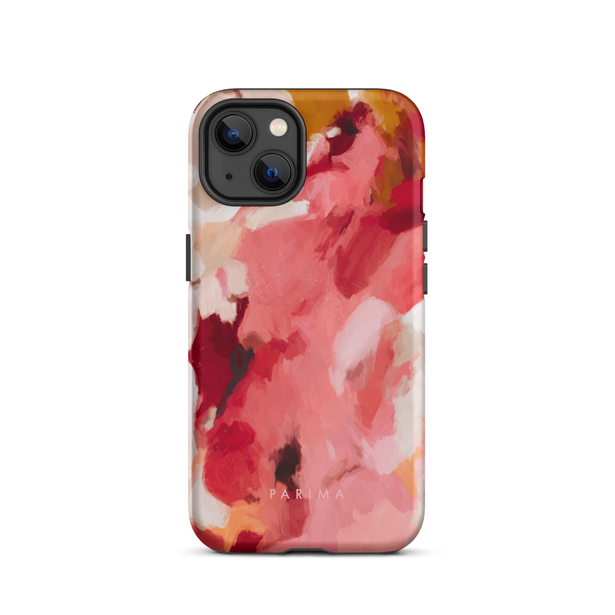 Apple, red and pink abstract art - iPhone 13 tough case by Parima Studio