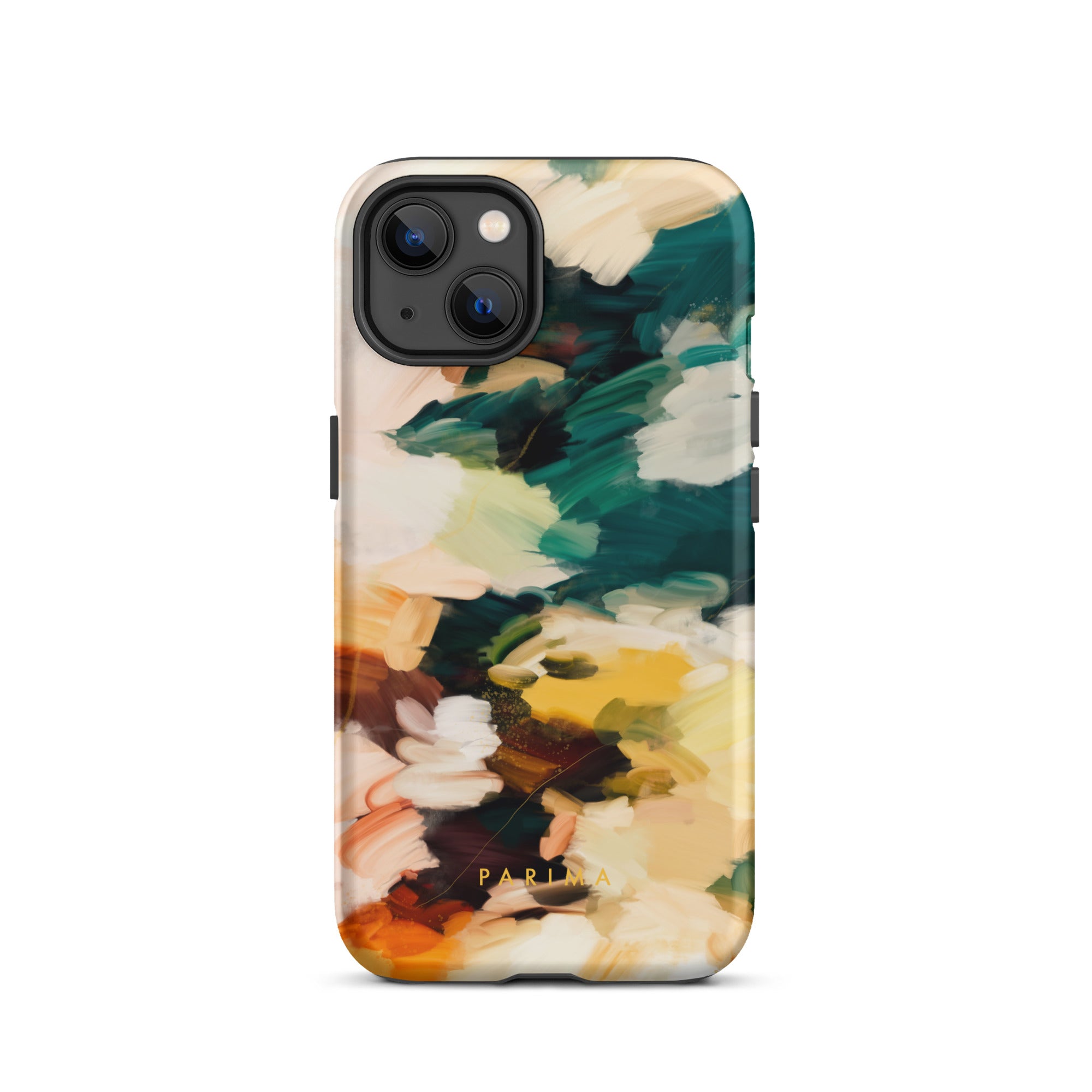 Cinque Terre, green and yellow abstract art - iPhone 13 tough case by Parima Studio