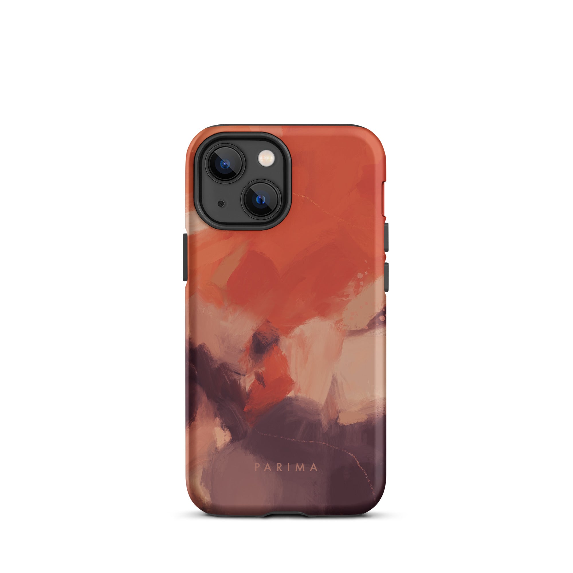 Autumn, orange and purple abstract art - iPhone 13 Mini tough case by Parima Studio