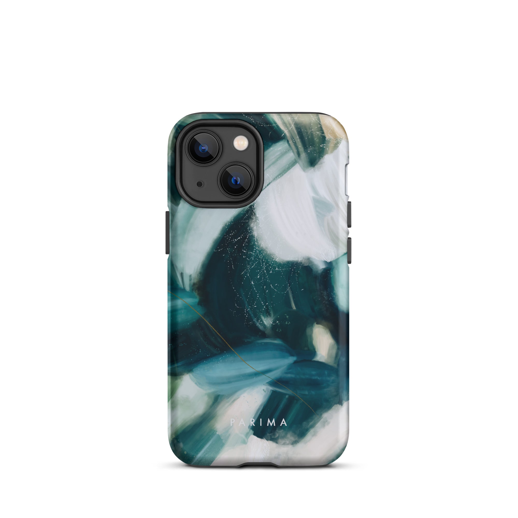 Caspian, green and blue abstract art - iPhone 13 Mini tough case by Parima Studio