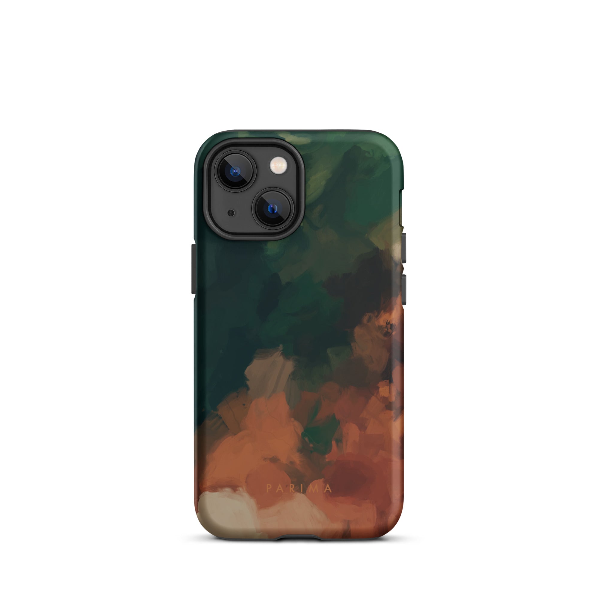 Cedar, green and brown abstract art - iPhone 13 mini tough case by Parima Studio