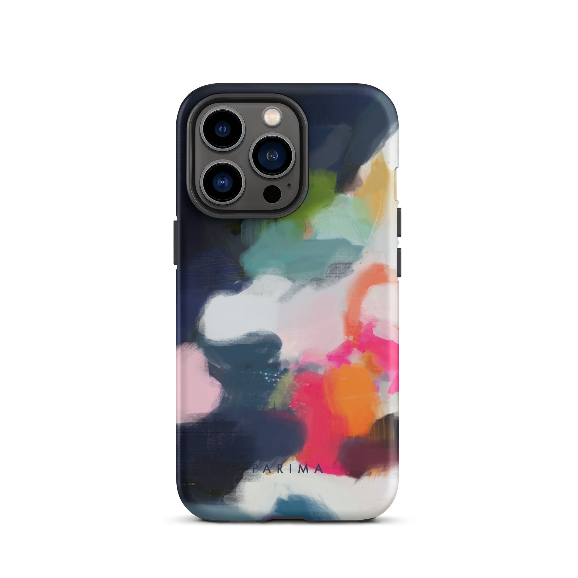 Eliza, pink and blue abstract art - iPhone 13 Pro tough case by Parima Studio