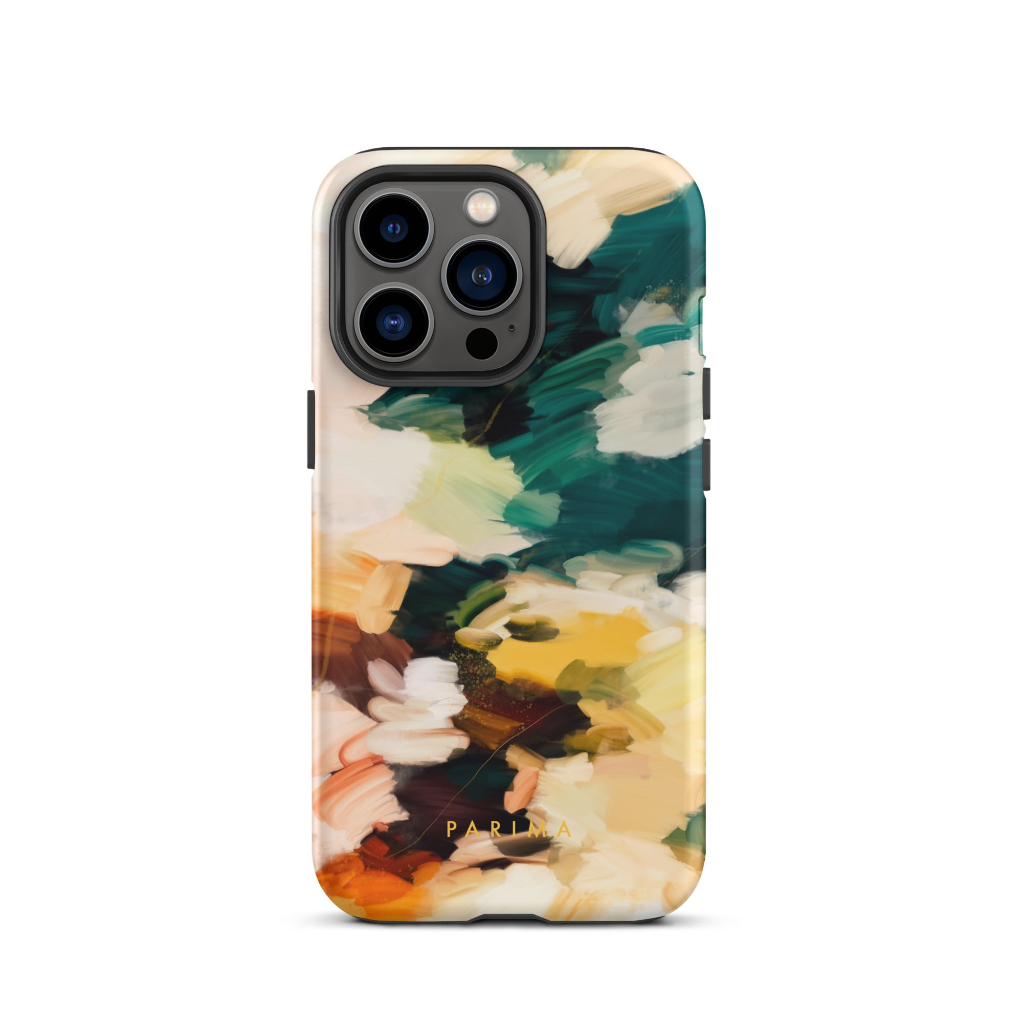 Cinque Terre, green and yellow abstract art - iPhone 13 Pro tough case by Parima Studio