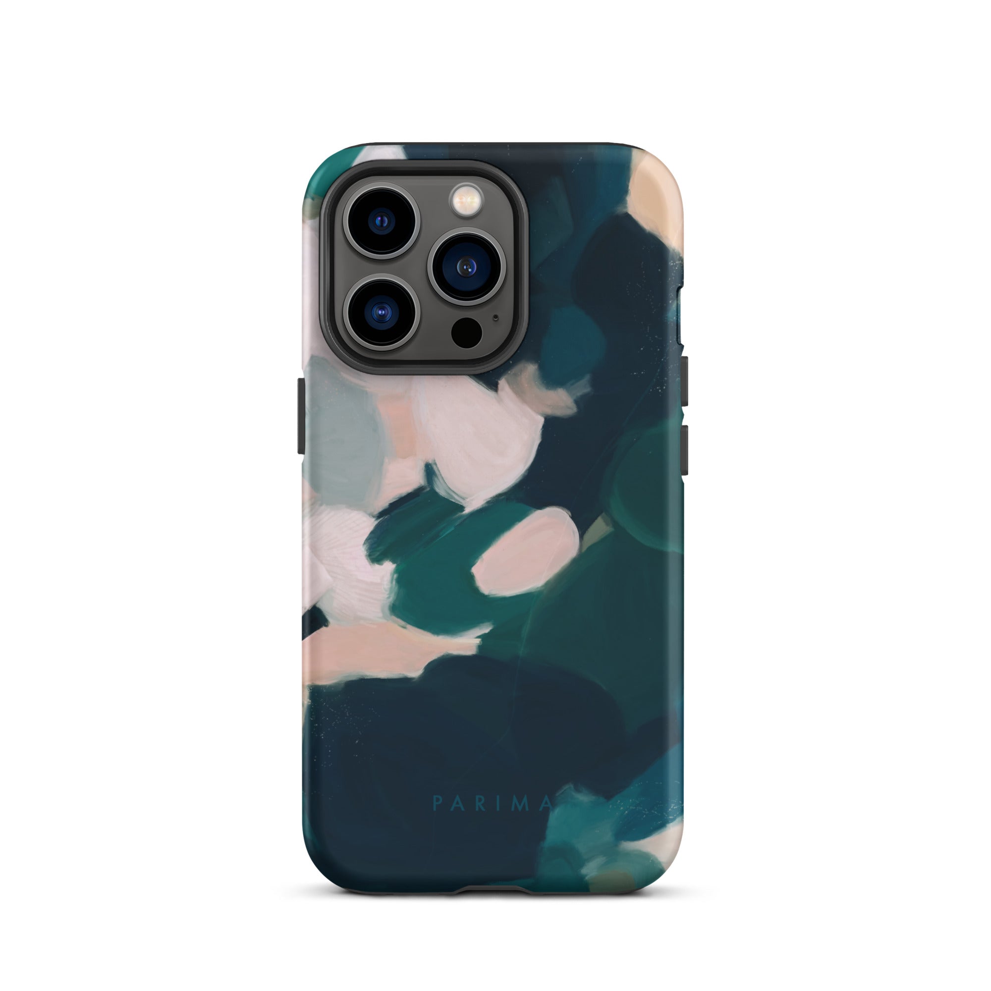 Aerwyn, green and pink abstract art - iPhone 13 Pro tough case by Parima Studio