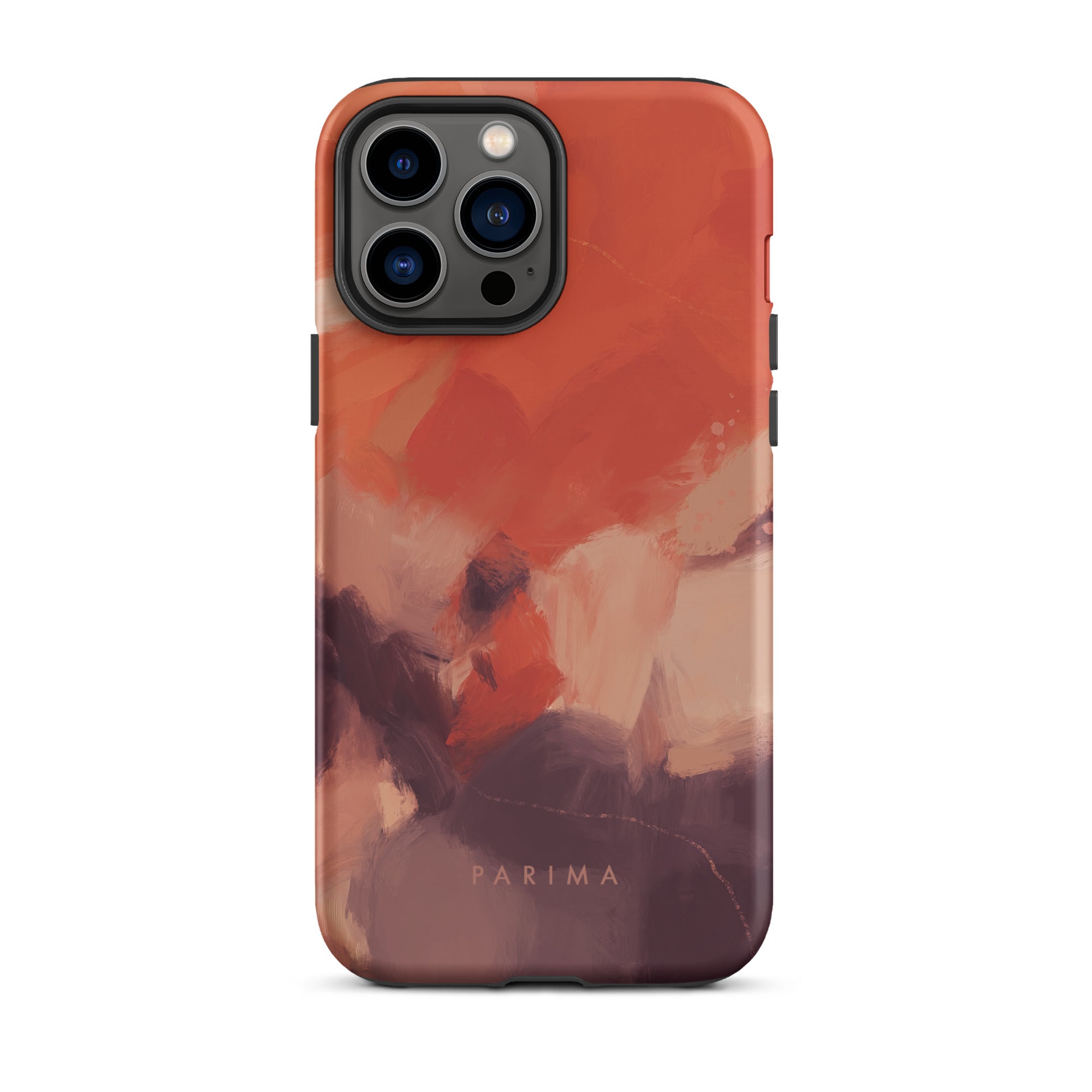 Autumn, orange and purple abstract art - iPhone 13 Pro Max tough case by Parima Studio