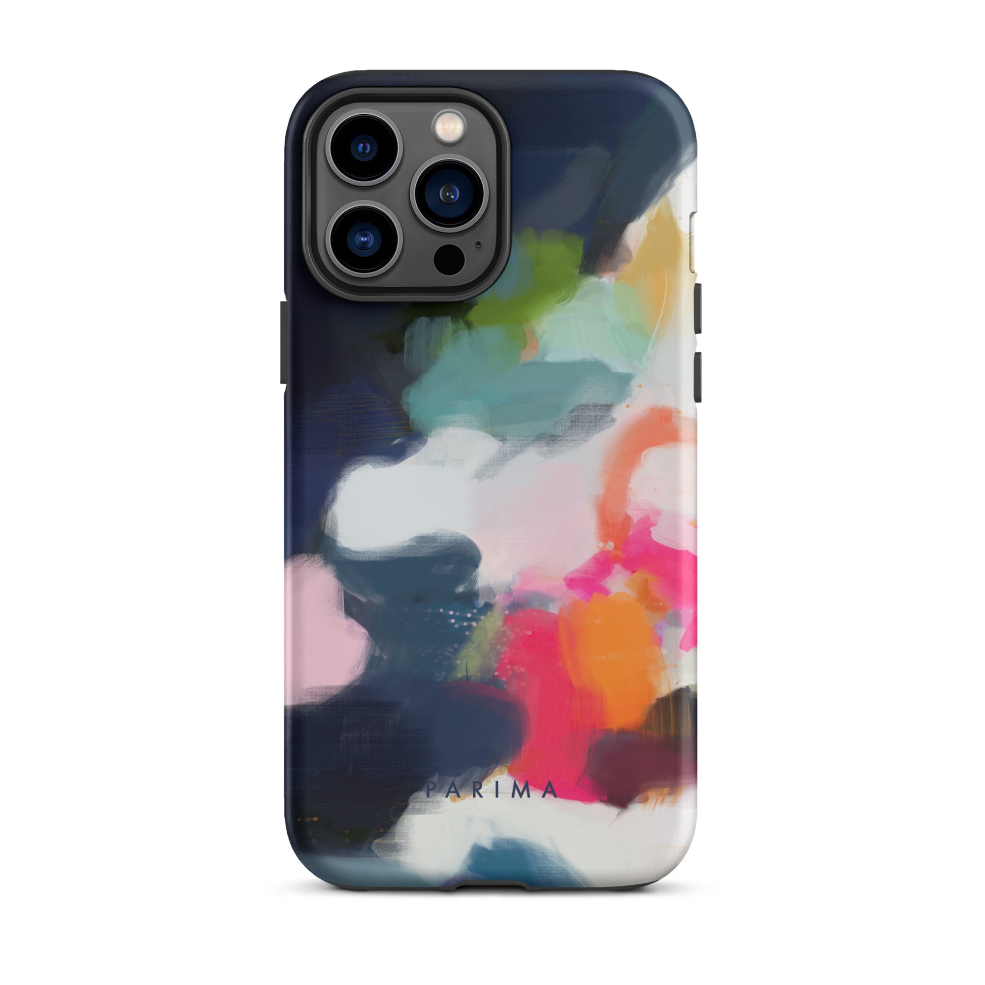 Eliza, pink and blue abstract art - iPhone 13 Pro Max tough case by Parima Studio