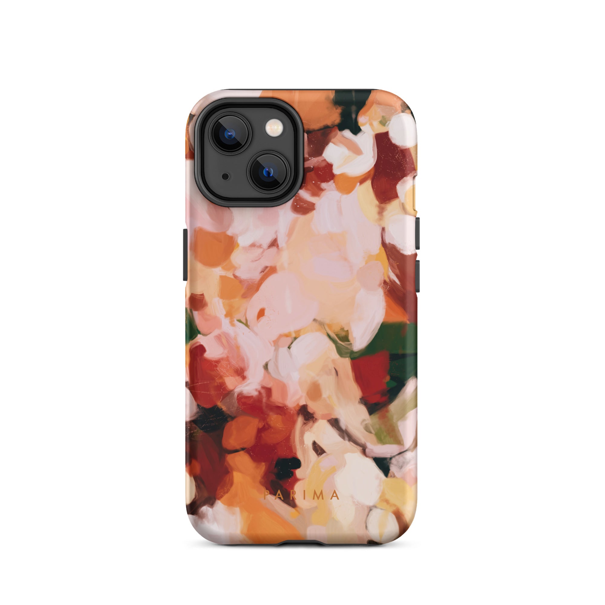 The Grove, pink and green abstract art on iPhone 14 tough case by Parima Studio