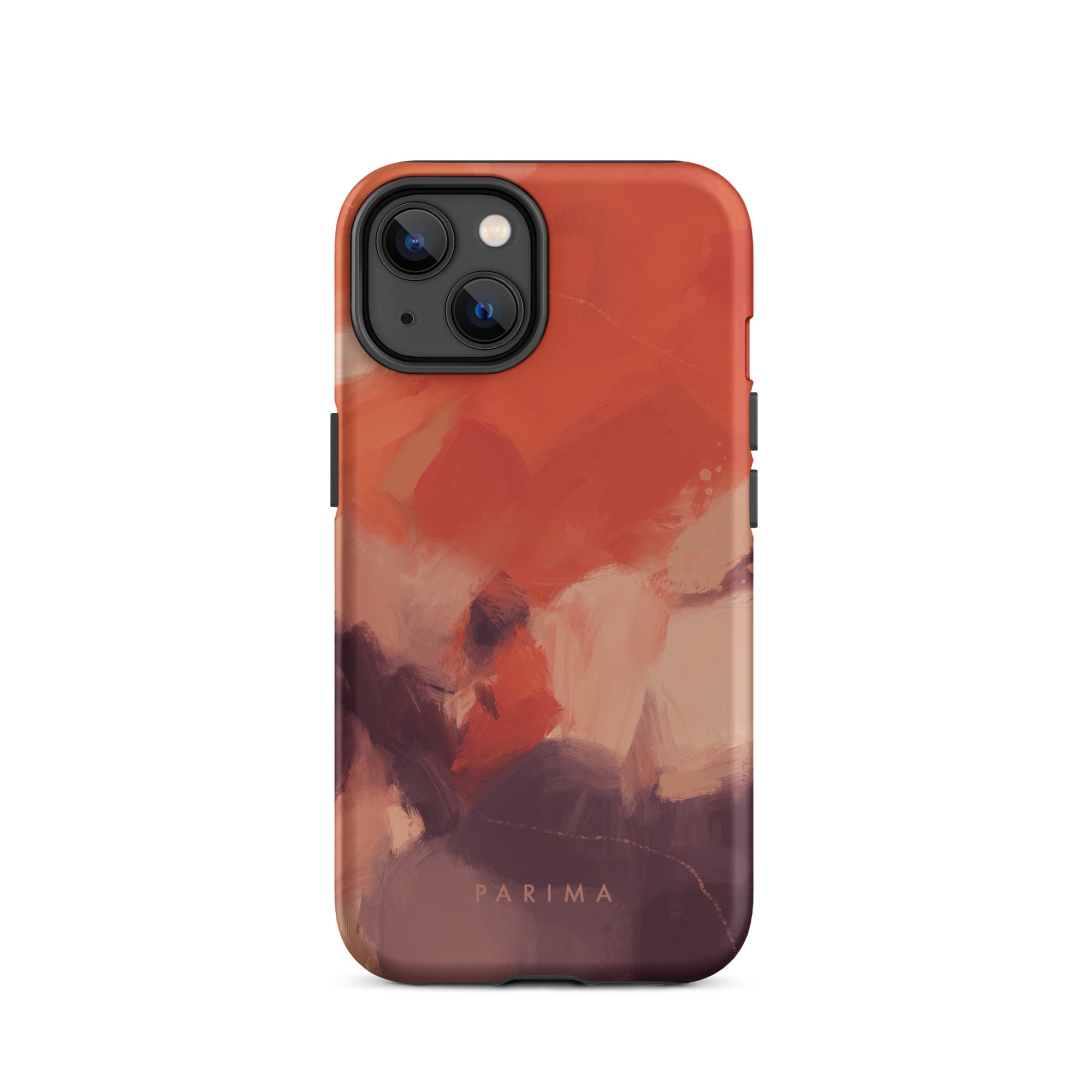 Autumn, orange and purple abstract art - iPhone 14 tough case by Parima Studio