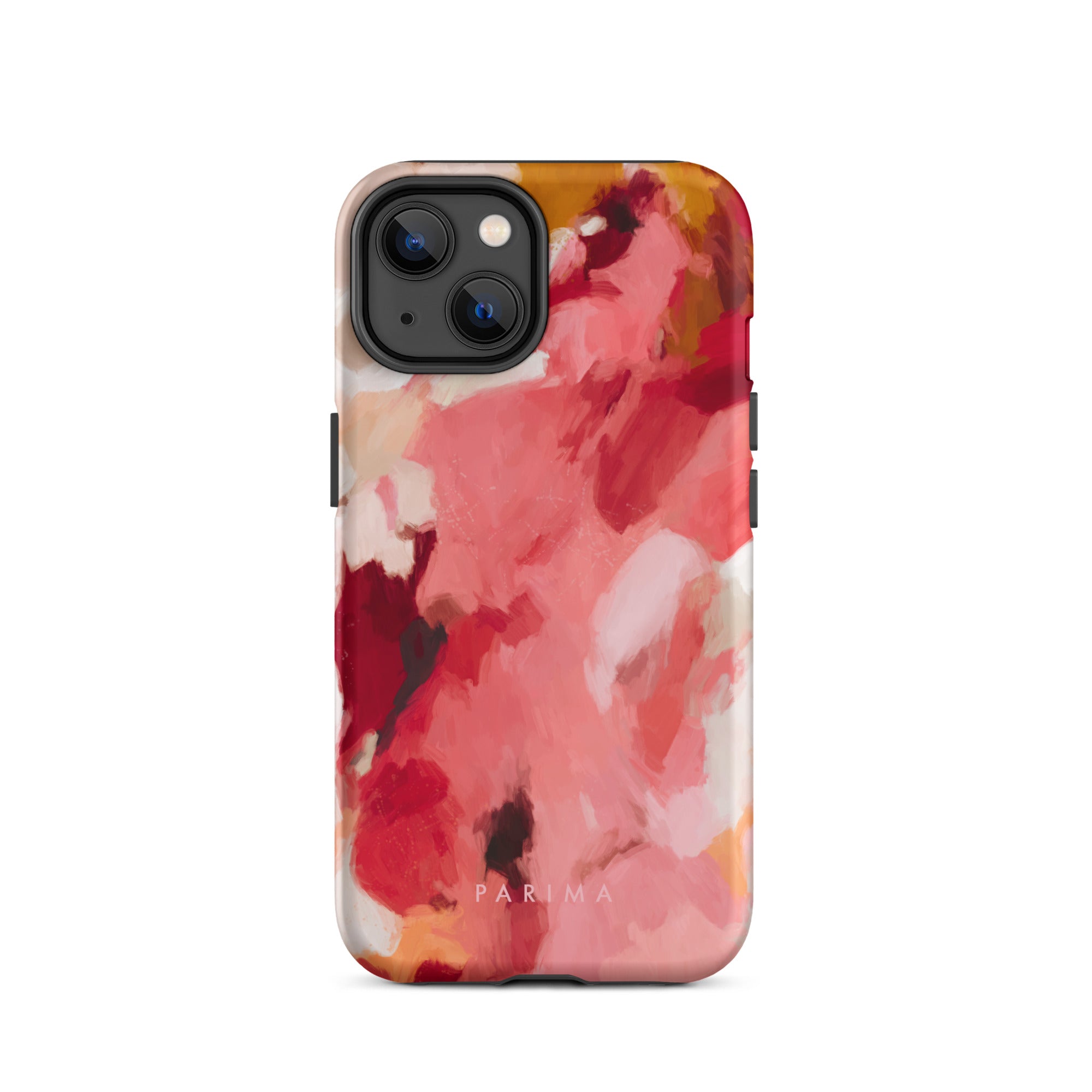 Apple, red and pink abstract art - iPhone 14 tough case by Parima Studio
