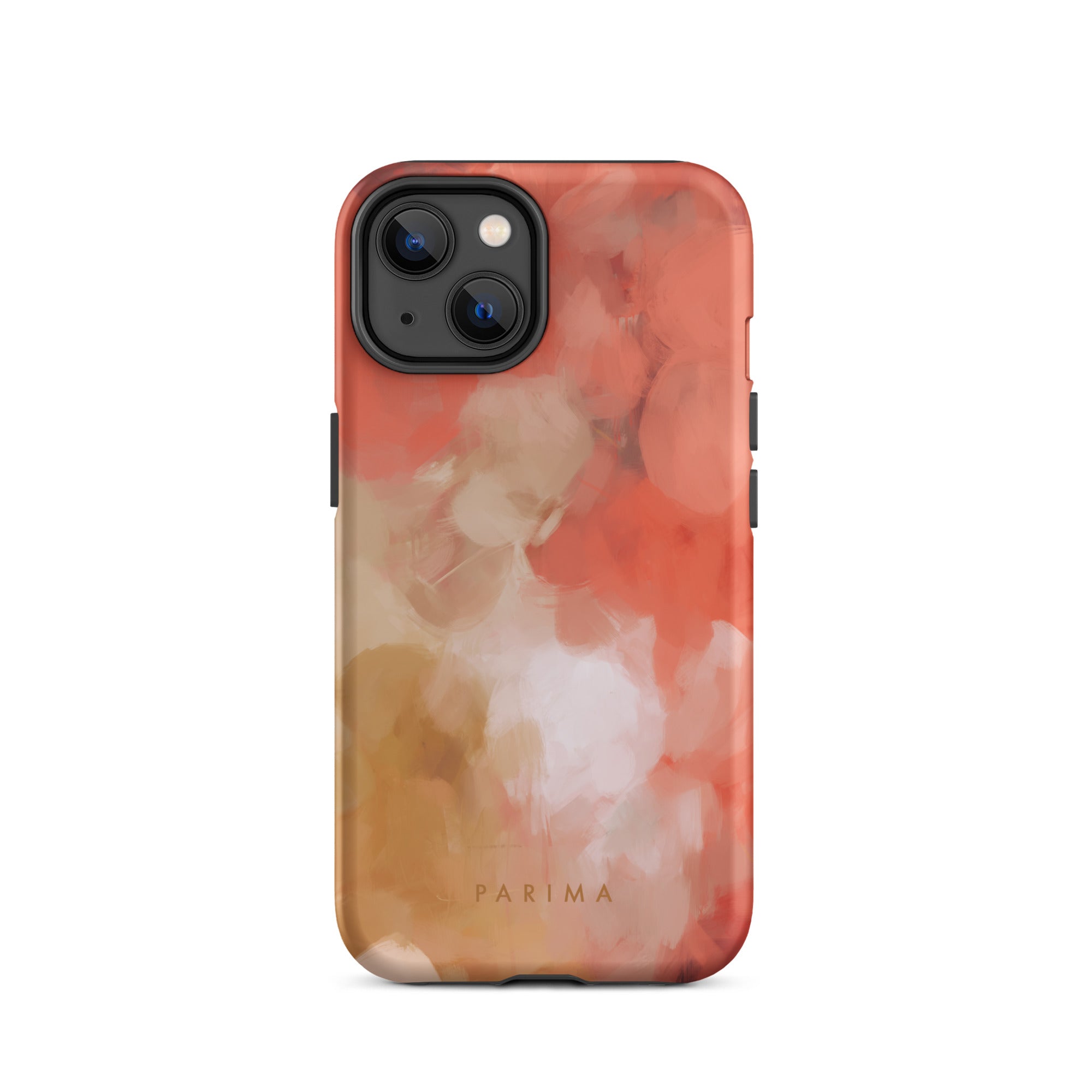 Begonia, pink and gold abstract art - iPhone 14 tough case by Parima Studio