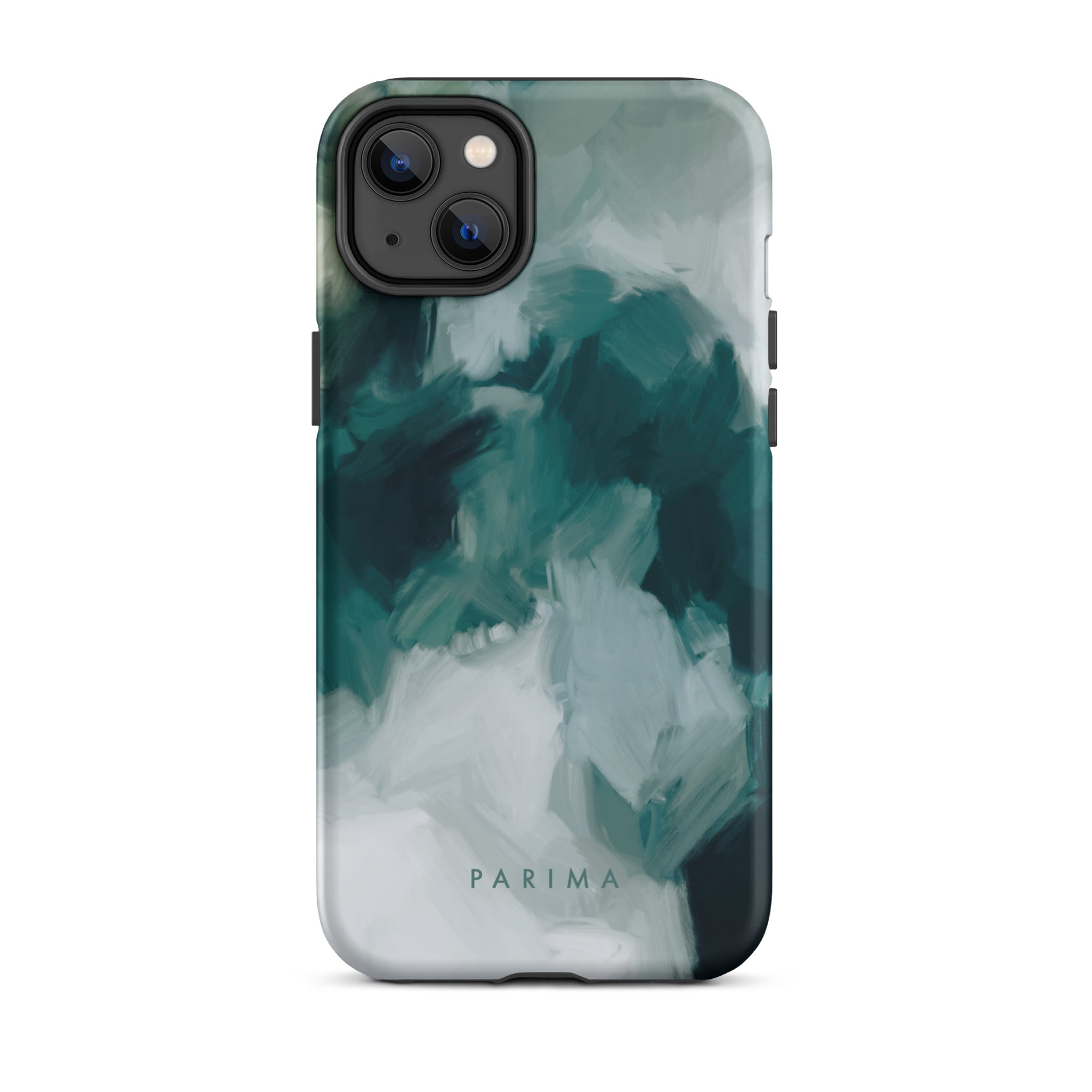 Echo, emerald green abstract art - iPhone 14 Plus tough case by Parima Studio