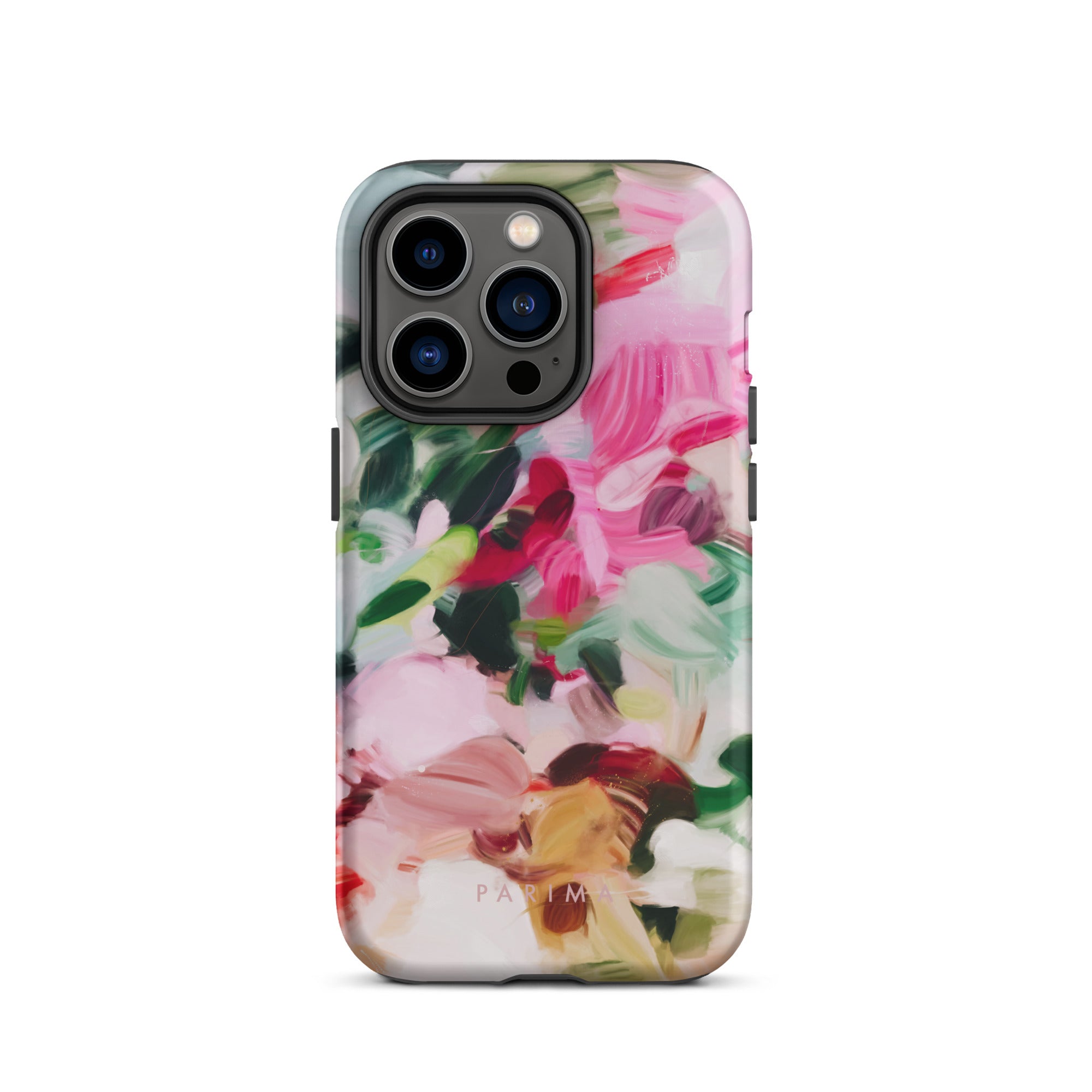 Bloom, pink and green abstract art - iPhone 14 Pro tough case by Parima Studio