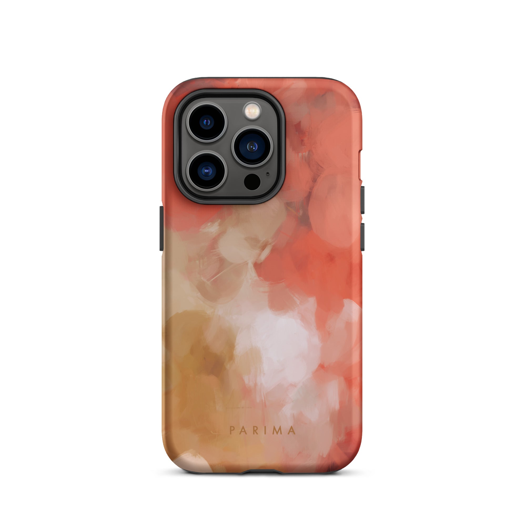 Begonia, pink and gold abstract art - iPhone 14 Pro tough case by Parima Studio
